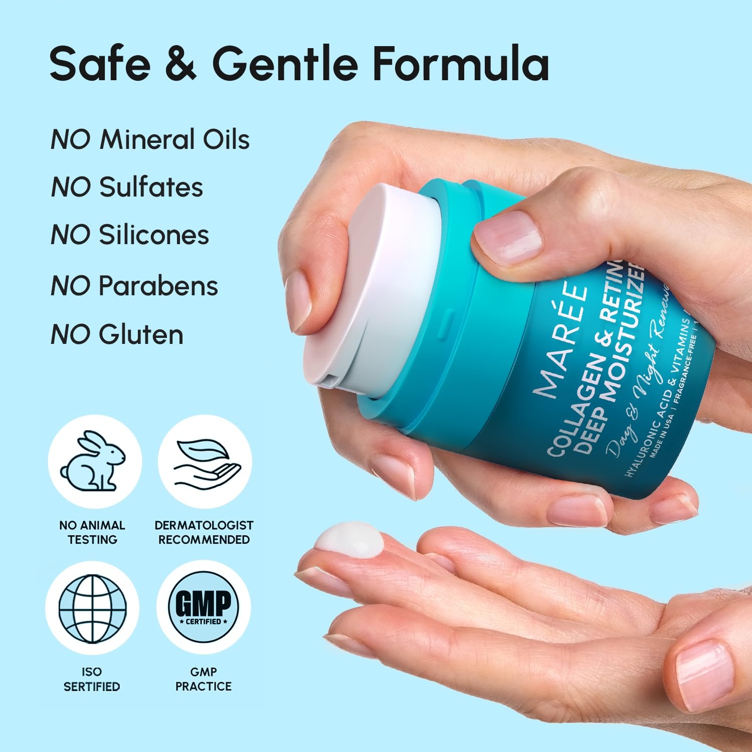 MAREE 10% Tranexamic Serum Cream – Alpha Arbutin Cream with Tranexamic Acid, Niacinamide – Dark Spot Corrector with Alfa Arbutin – Acido Tranexamico Crema para Manchas Oscuras en la Cara(Blue)