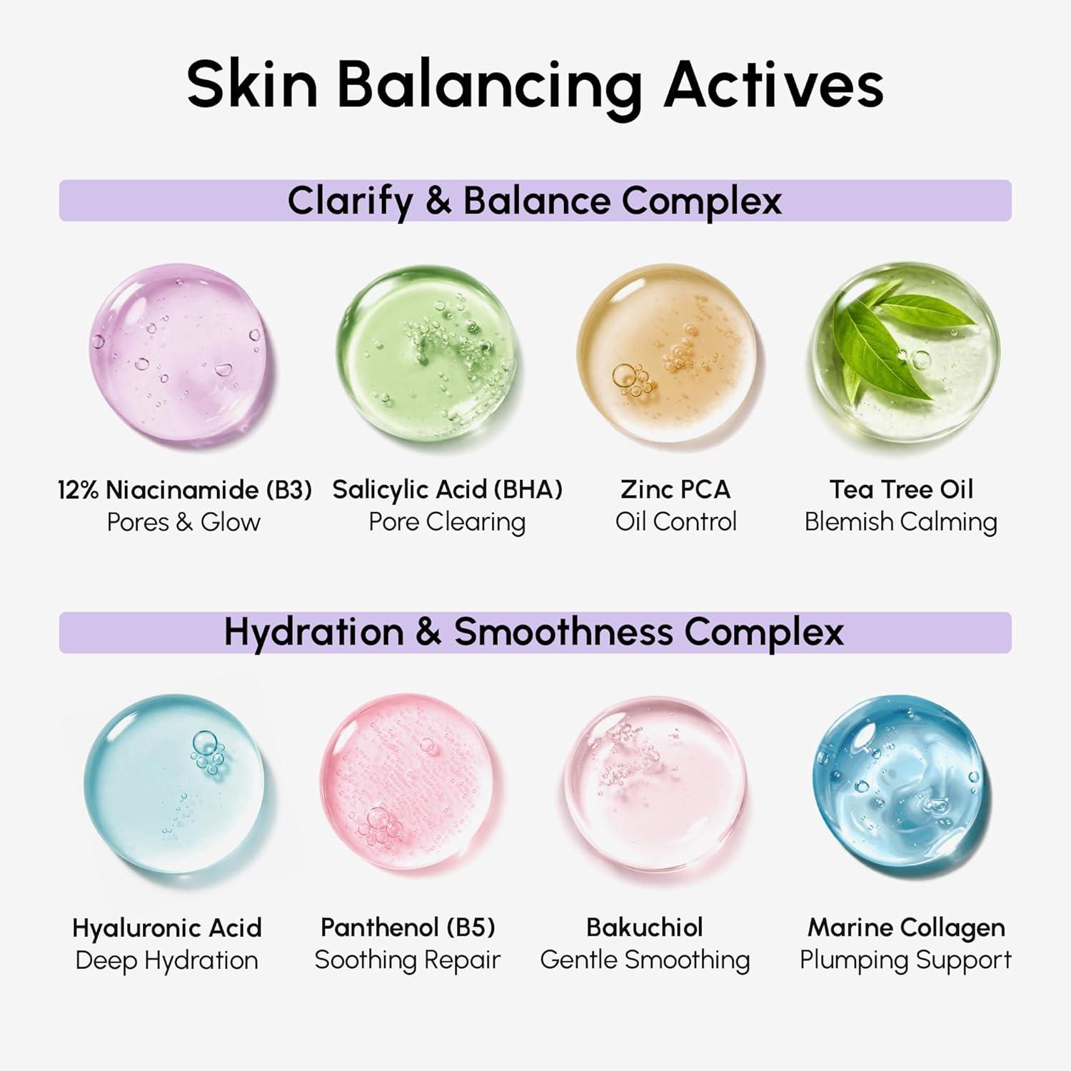 MAREE Glycolic Acid Pads – Toner Pads for Face Cleansing – Exfoliating Pad with Tea Tree Oil, Salicylic Acid & Vitamins E, B3, B5 – Acne Clearing, Skin Pore Resurfacing & Radiance Device – 80 Count(Niacinamide Pads)
