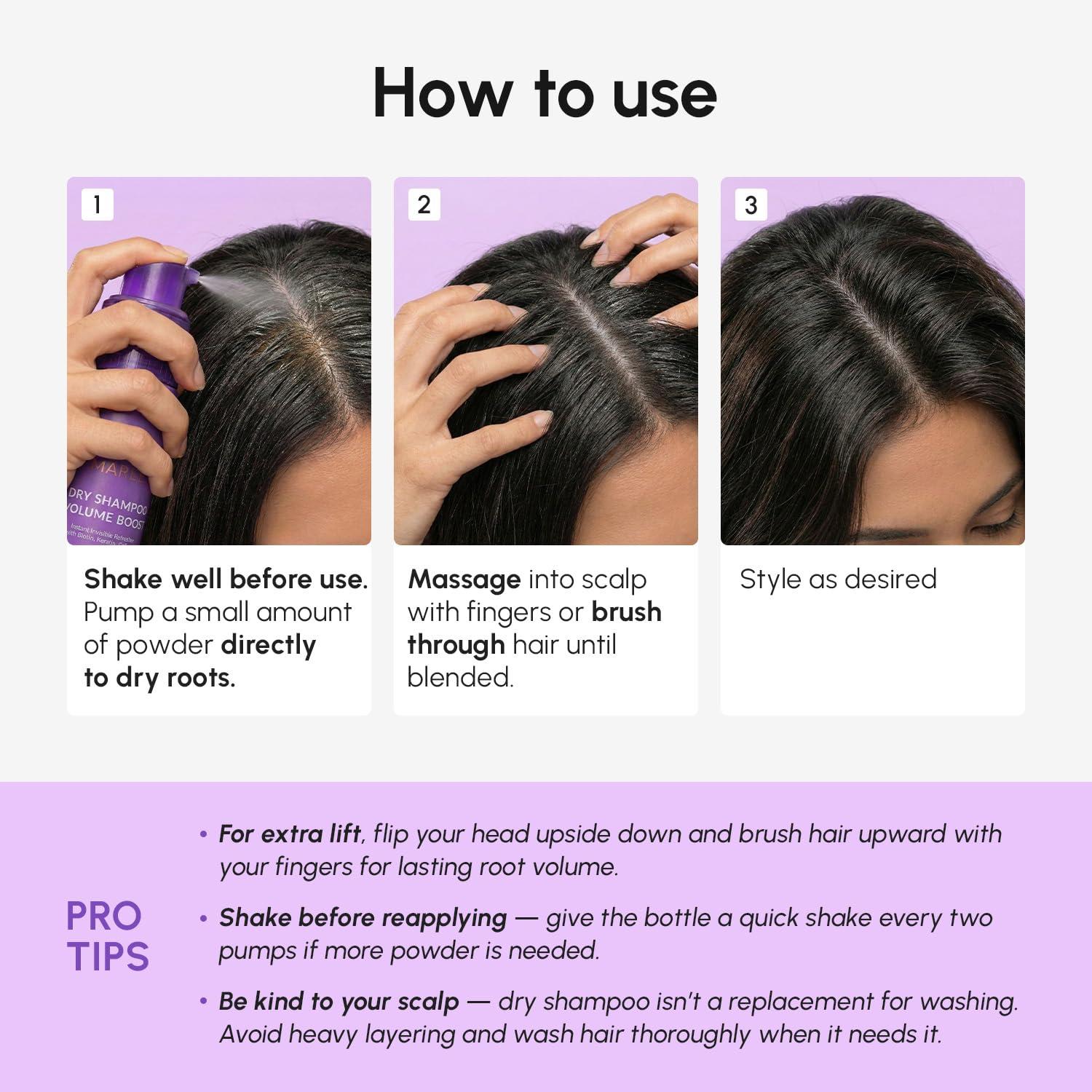 MAREE Dry Shampoo for Women & Men – Volumizing Non Aerosol Dry Shampoo Powder with Biotin, Keratin & Protein – Travel Size Dry Shampoo for Hair Care – No Residue Talc-Free Shampoo Seco Para Mujer(1.41 Ounce (Pack of 1))