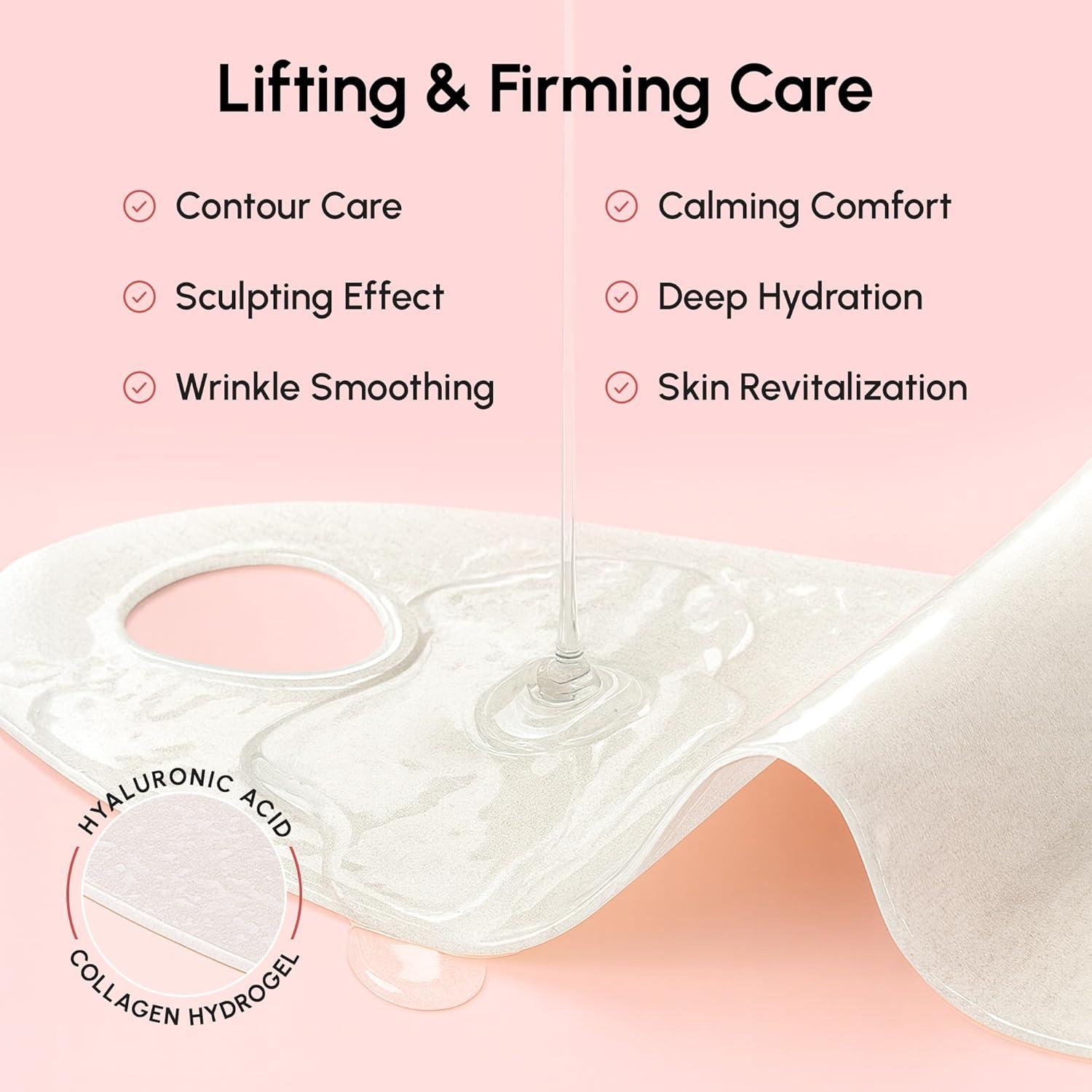 MAREE V Line Lifting Mask with 24K Gold – Deep Collagen Face Mask for Women – Jawline Shaper Mask with Retinol & Hyaluronic Acid – Neck Tightening & Firming – Double Chin Strap for Face Lift(PDRN)