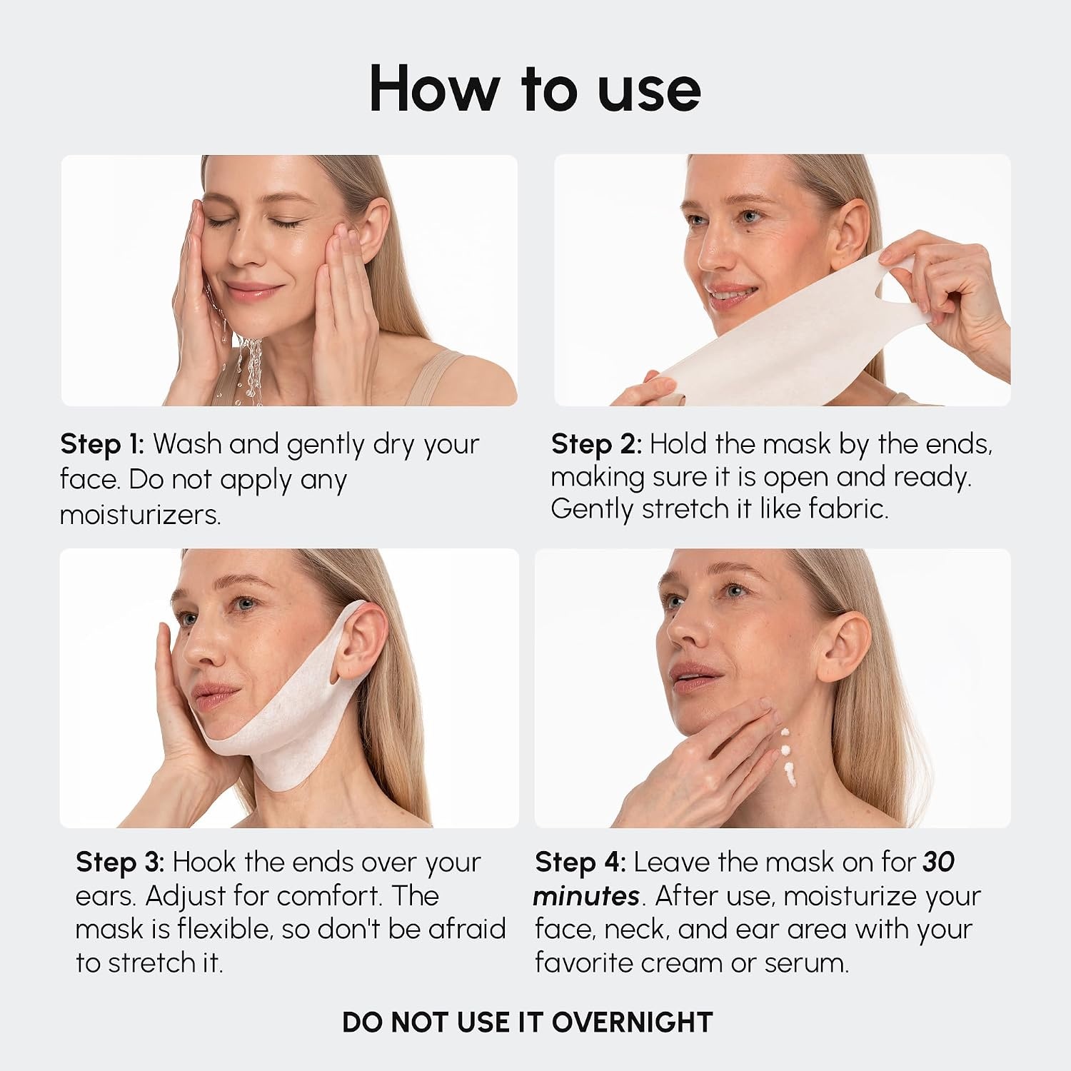 MAREE V Line Lifting Mask with PDRN Salmon DNA – Deep Collagen Face Mask for Women – Jawline Shaper Facial Masks with Retinol – Tightening & Firming Neck Lift Tape – Double Chin Strap for Face Lift(Gold)