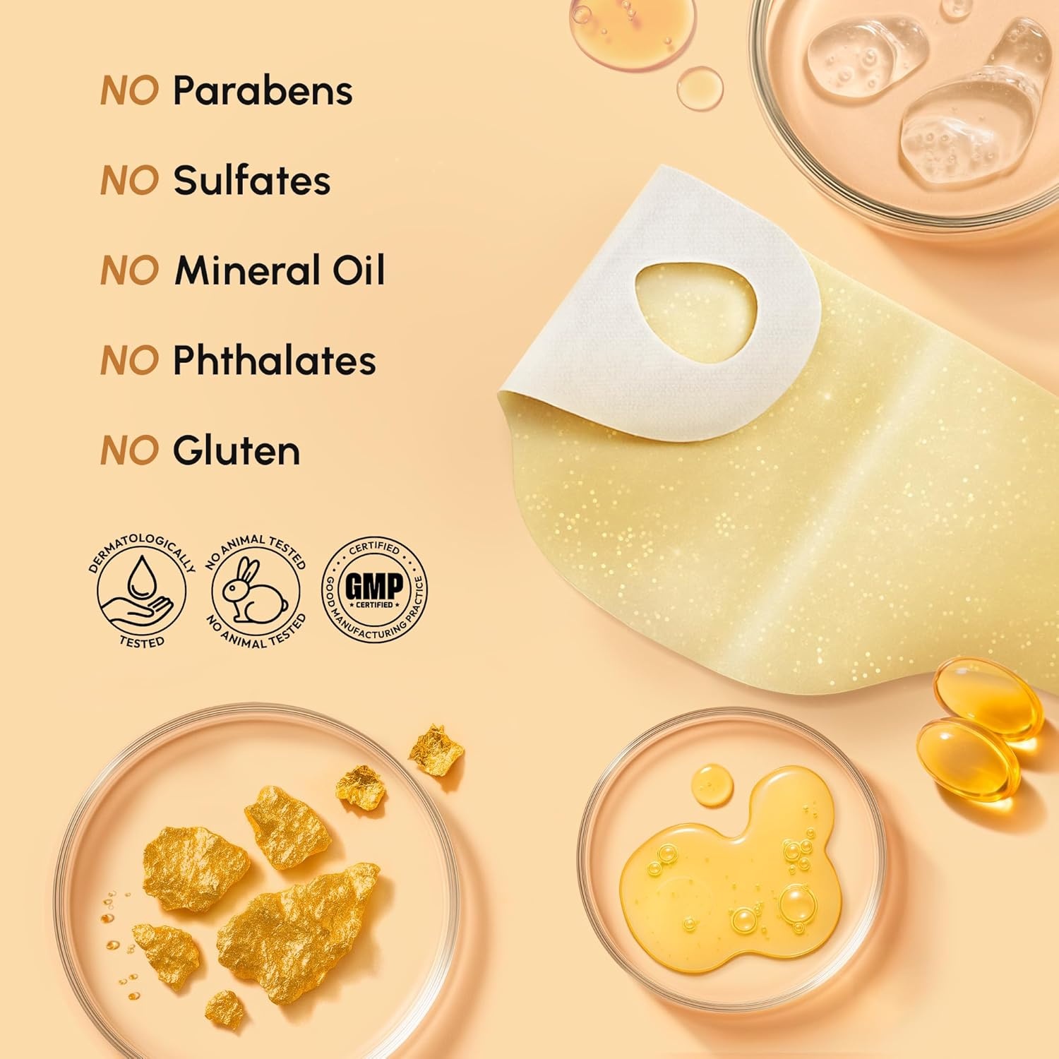 MAREE V Line Lifting Mask with PDRN Salmon DNA – Deep Collagen Face Mask for Women – Jawline Shaper Facial Masks with Retinol – Tightening & Firming Neck Lift Tape – Double Chin Strap for Face Lift(Gold)