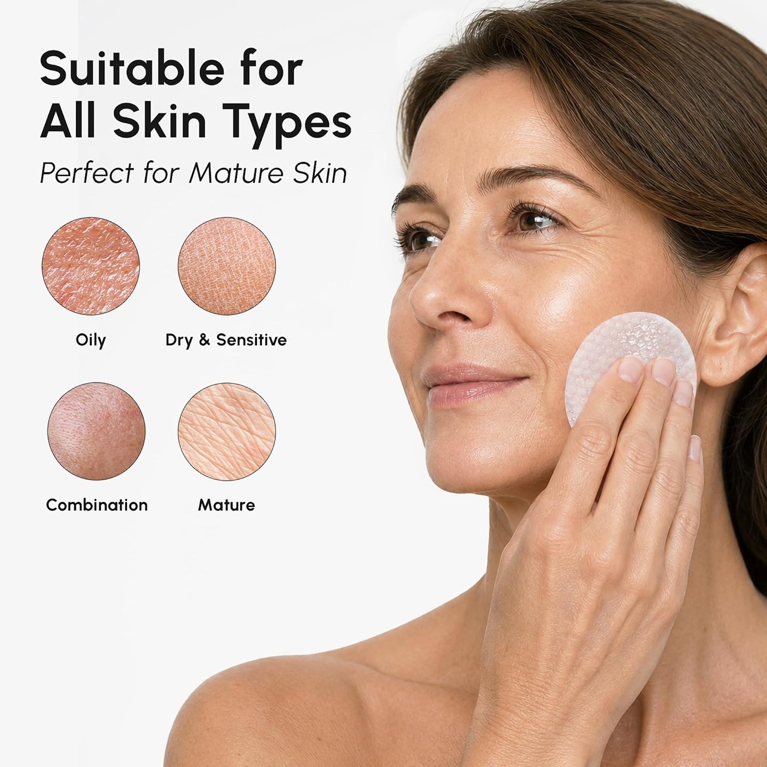 MAREE Self Tanning Facial Pads – Exfoliating Glow Pads & Tan Towels for Face & Body – Travel Size Self Tanner Wipes for Sunless Face Tanning – No Rinse Gradual Natural Fair to Medium Tan Towelettes(Azure)