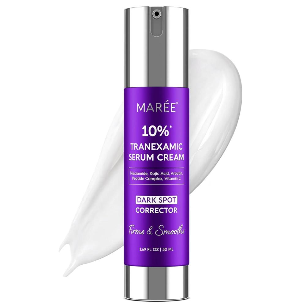 MAREE TXA Tranexamic Acid Serum Cream with Microspicules 100,000 PPM Complex – Alpha Arbutin Cream – Face Crema para Manchas Oscuras en la Cara(Purpl)