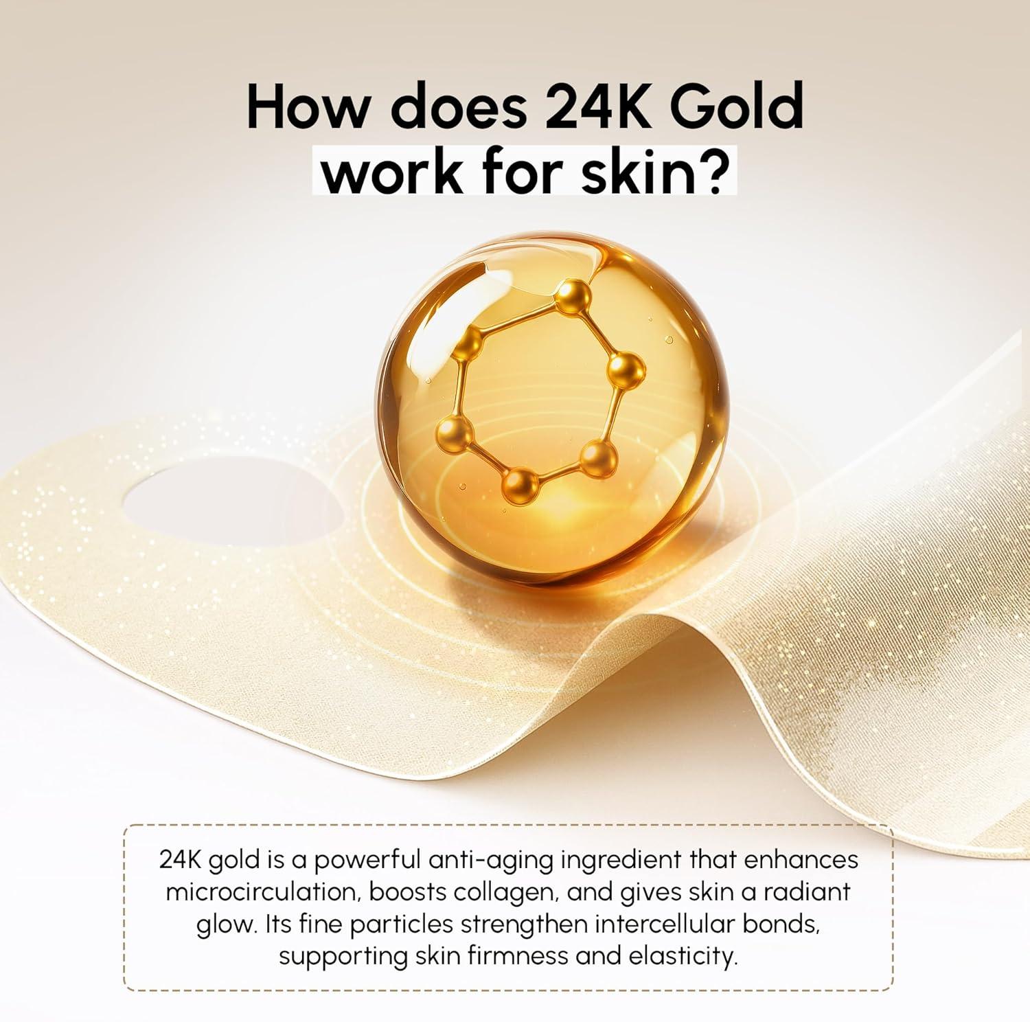 MAREE Chin Strap V Line Lifting Mask – 24K Gold Face & Neck Lift Tape Mask – Double Chin Strap for Sleeping – Neck Wrinkle Patches Reducer & Jawline Shaper for Firming, Tightening & Lifting – 10 PCS(10 Count (Pack of 1))