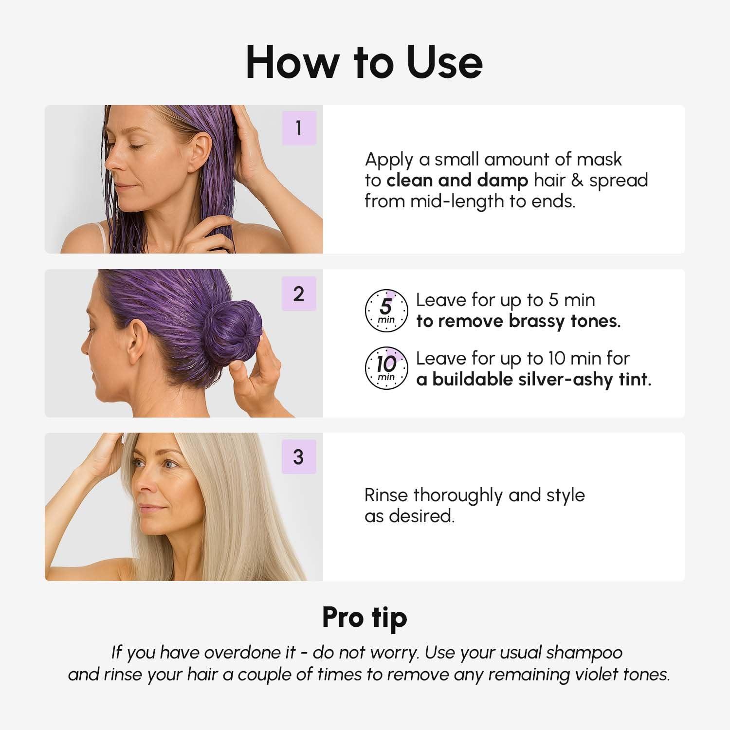 MAREE Curl Repair Hair Mask – Deep Conditioning Care for Damaged, Dry Curly Hair Products for Women & Men – Curl Moisturizer & Conditioner – Tratamiento Mascarilla para el Cabello Seco y Maltratado(Purple)