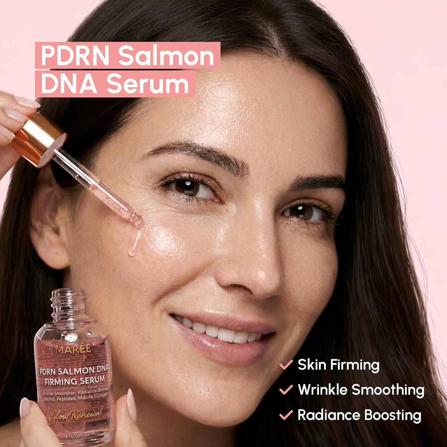 MAREE PDRN Serum – Peptides Serum for Face Anti-Aging – Salmon DNA Face Serum with Retinol, Niacinamide & Collagen – Hydrating Facial Serums for Women – Glass Skin Glow Wrinkle Care Moisturizer(1.08 Fl Oz (Pack of 1))
