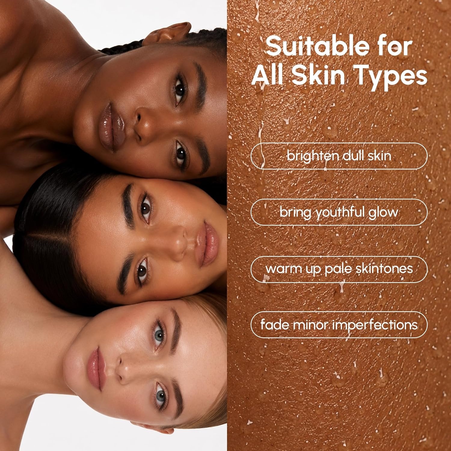 MAREE Self Tanning Facial Pads – Exfoliating Glow Pads & Tan Towels for Face & Body – Travel Size Self Tanner Wipes for Sunless Face Tanning – No Rinse Gradual Natural Fair to Medium Tan Towelettes(Brown)