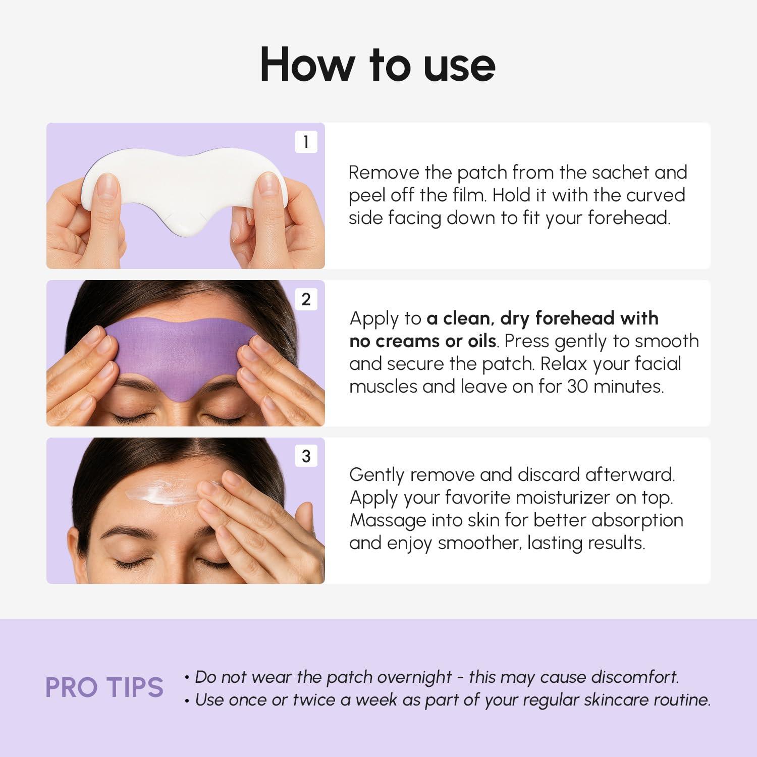 MAREE Forehead Wrinkle Patches – Collagen Wrinkle Patches with Retinol & Hyaluronic Acid for Face Lift – Fine Lines Deep Forehead Wrinkles Treatment Remover – Face Tape for Wrinkles Between Eyebrows