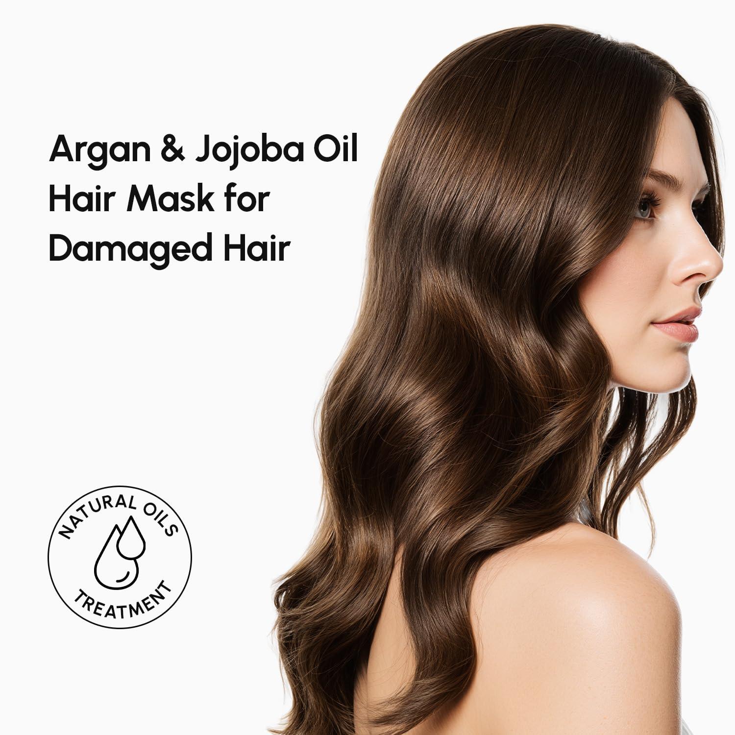 MAREE Curl Repair Hair Mask – Deep Conditioning Care for Damaged, Dry Curly Hair Products for Women & Men – Curl Moisturizer & Conditioner – Tratamiento Mascarilla para el Cabello Seco y Maltratado(Argan Oil & Biotin)