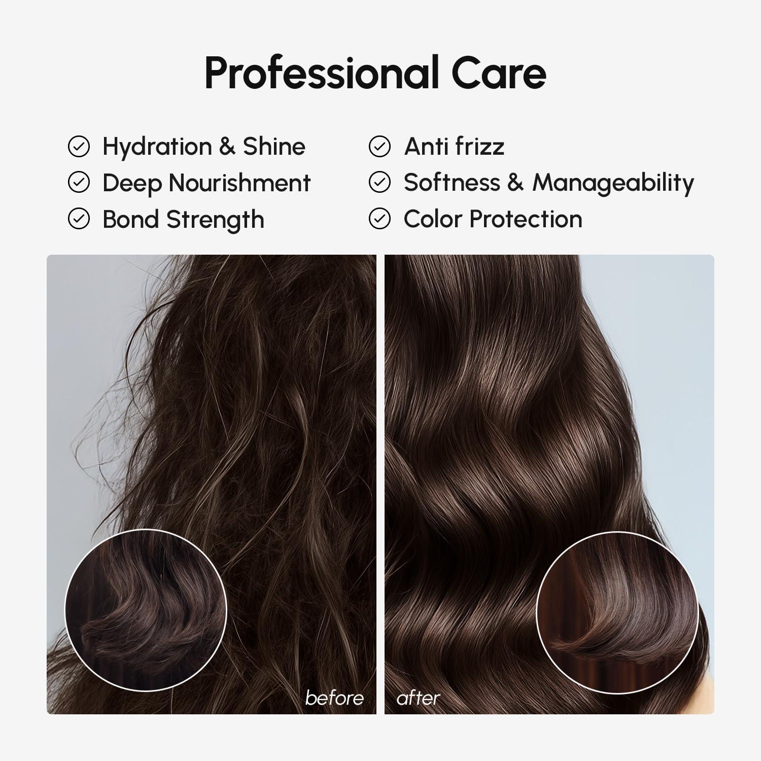 MAREE Curl Repair Hair Mask – Deep Conditioning Care for Damaged, Dry Curly Hair Products for Women & Men – Curl Moisturizer & Conditioner – Tratamiento Mascarilla para el Cabello Seco y Maltratado(Argan Oil & Biotin)