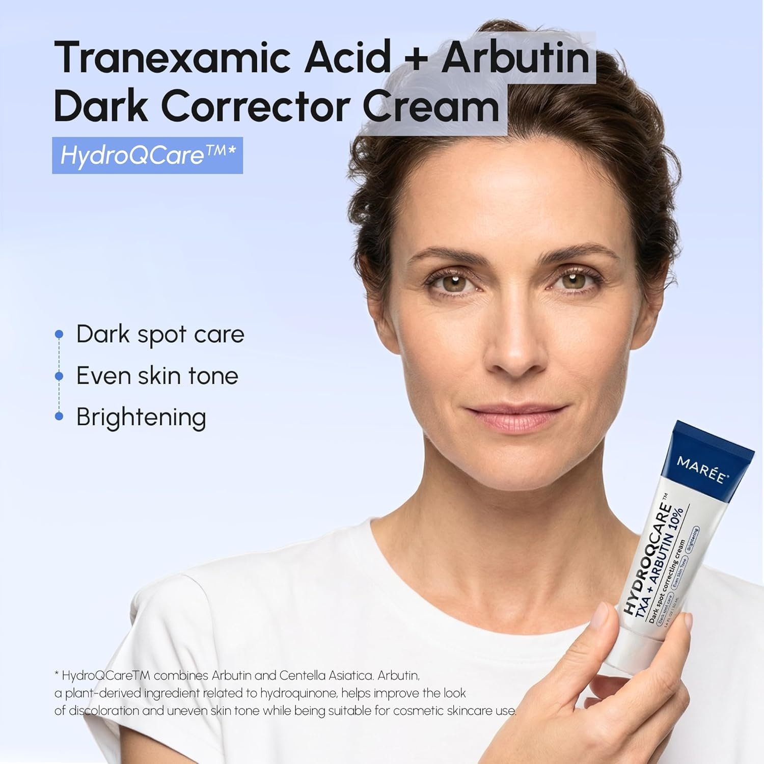 MAREE 10% Tranexamic Serum Cream – Alpha Arbutin Cream with Tranexamic Acid, Niacinamide – Dark Spot Corrector with Alfa Arbutin – Acido Tranexamico Crema para Manchas Oscuras en la Cara(White)