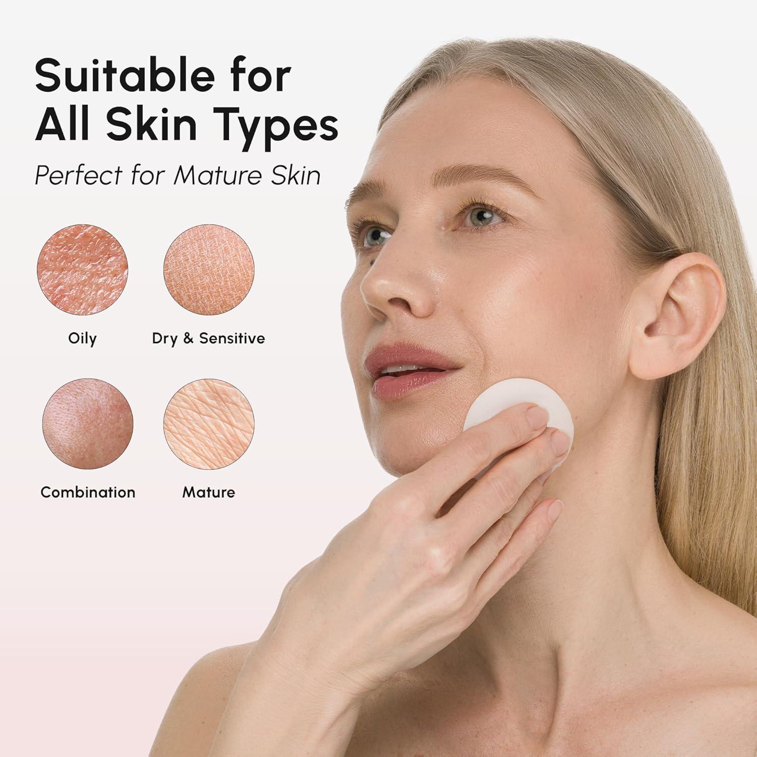MAREE Hyaluronic Acid Toner Pads – Hydrating Face Wipes for Women Cleansing – Zero Pore Toning Brightening Exfoliating Face Pads – Pore Reducer Facial Peels – Acne Treatment Device(Salmon)