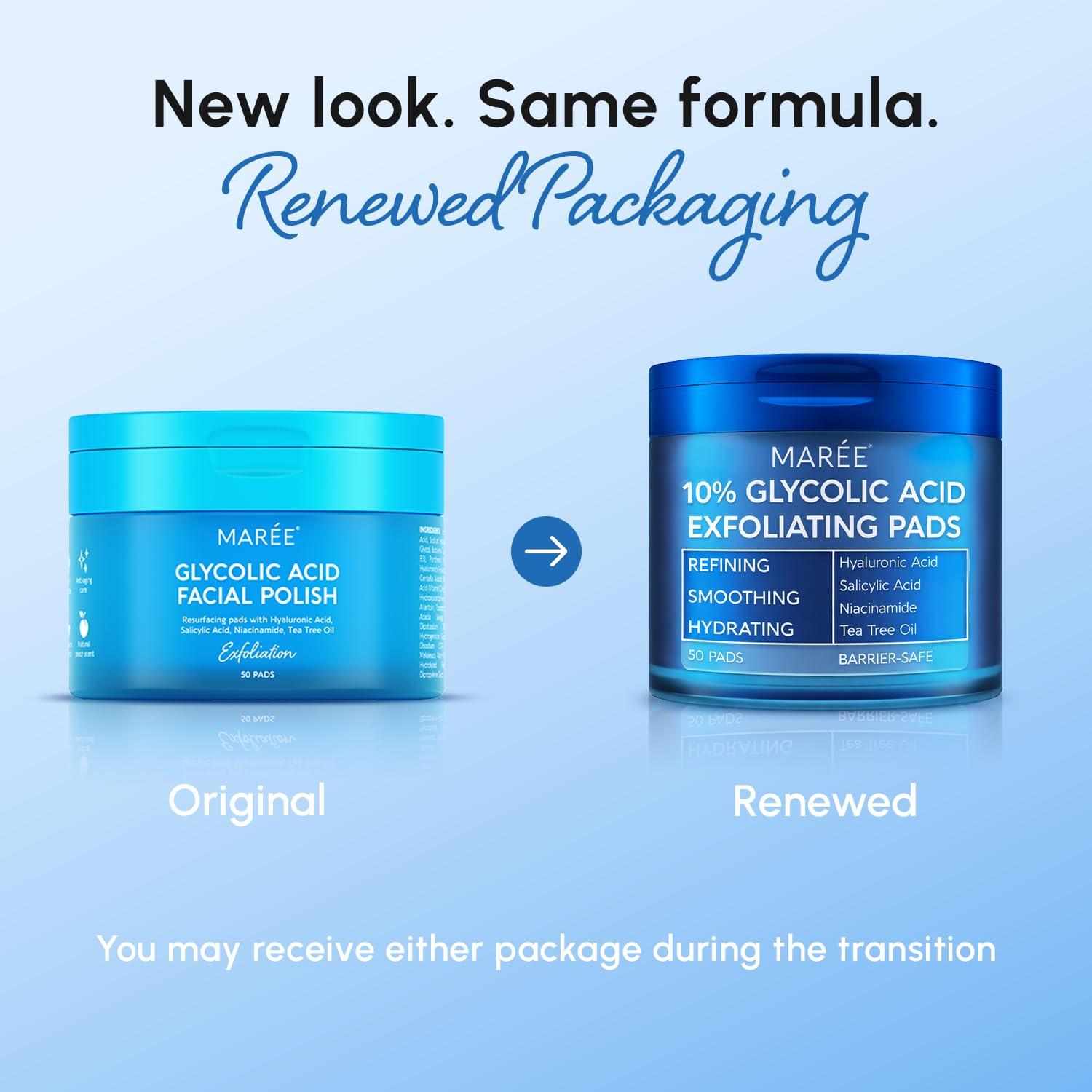 MAREE Hyaluronic Acid Toner Pads – Hydrating Face Wipes for Women Cleansing – Zero Pore Toning Brightening Exfoliating Face Pads – Pore Reducer Facial Peels – Acne Treatment Device(Dark Blue)