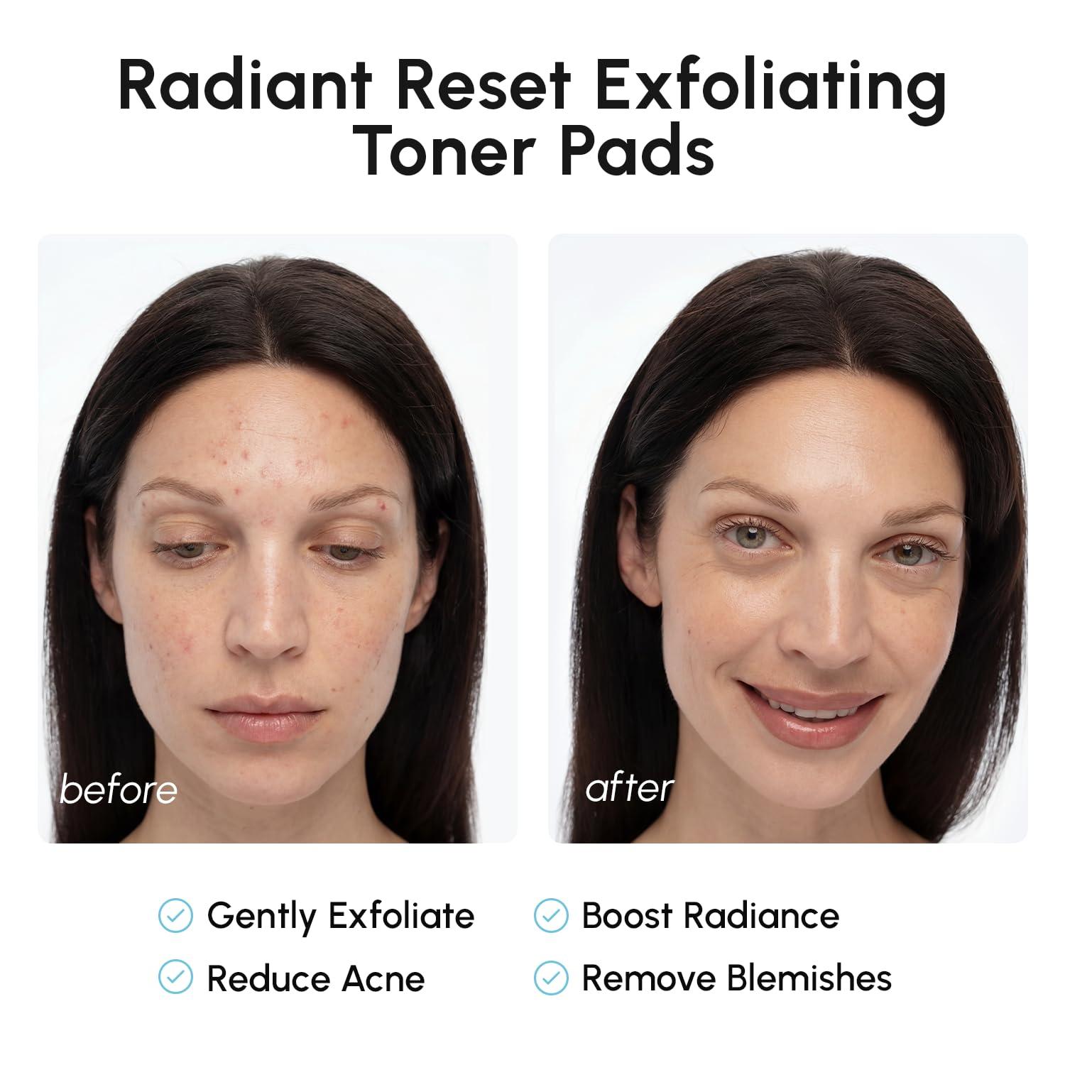 MAREE Hyaluronic Acid Toner Pads – Hydrating Face Wipes for Women Cleansing – Zero Pore Toning Brightening Exfoliating Face Pads – Pore Reducer Facial Peels – Acne Treatment Device(Dark Blue)