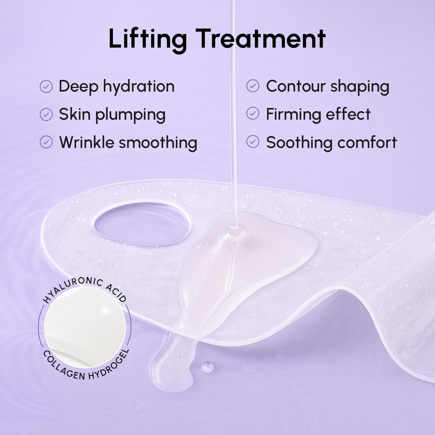 MAREE V Line Lifting Mask with PDRN Salmon DNA – Deep Collagen Face Mask for Women – Jawline Shaper Facial Masks with Retinol – Tightening & Firming Neck Lift Tape – Double Chin Strap for Face Lift(Purple)
