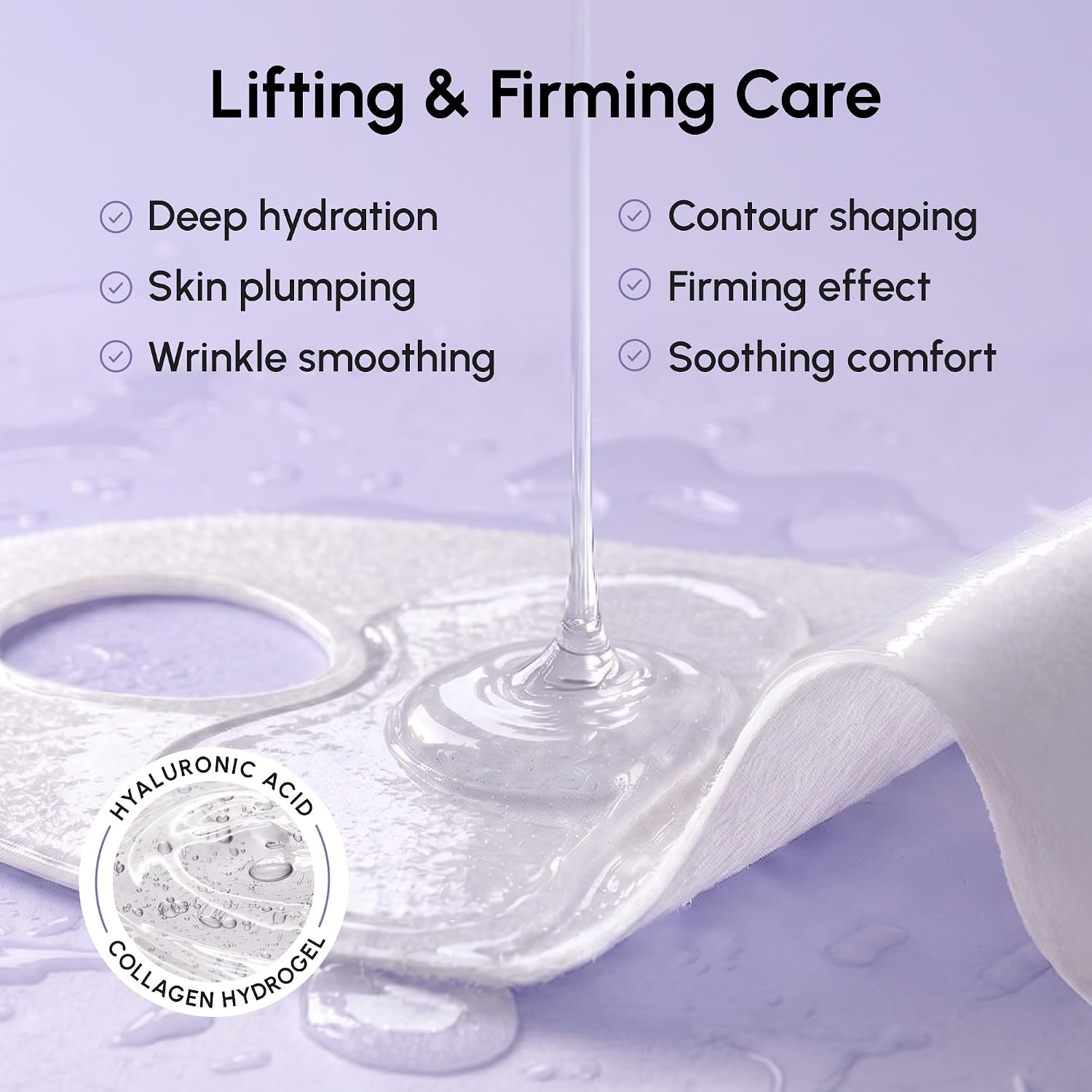 MAREE V Line Lifting Mask with PDRN Salmon DNA – Deep Collagen Face Mask for Women – Jawline Shaper Facial Masks with Retinol – Tightening & Firming Neck Lift Tape – Double Chin Strap for Face Lift(Purple)