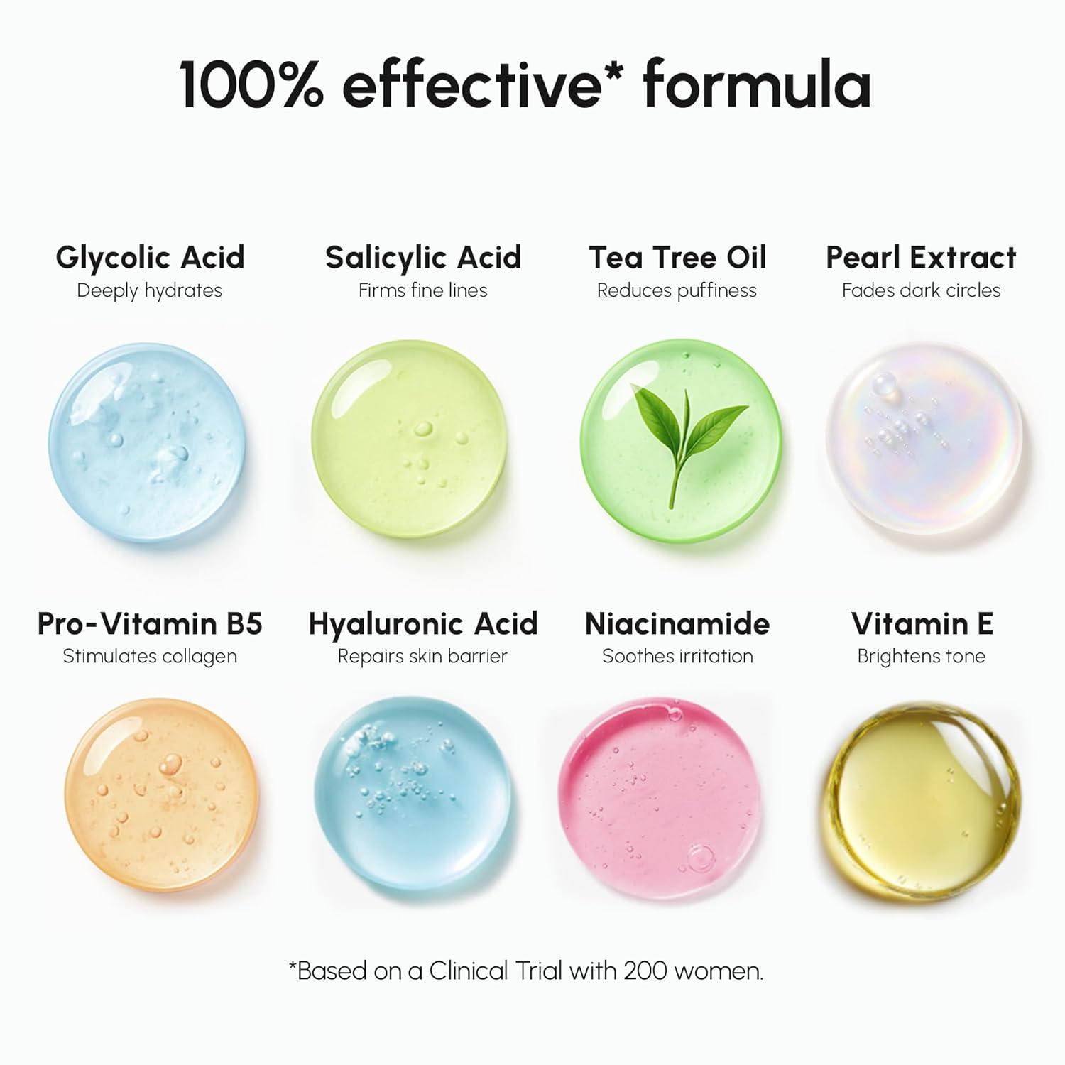 MAREE Glycolic Acid Pads – Toner Pads for Face Cleansing – Exfoliating Pad with Tea Tree Oil, Salicylic Acid & Vitamins E, B3, B5 – Acne Clearing, Skin Pore Resurfacing & Radiance Device – 50 Count(Glycolic Pads 200 Pcs)