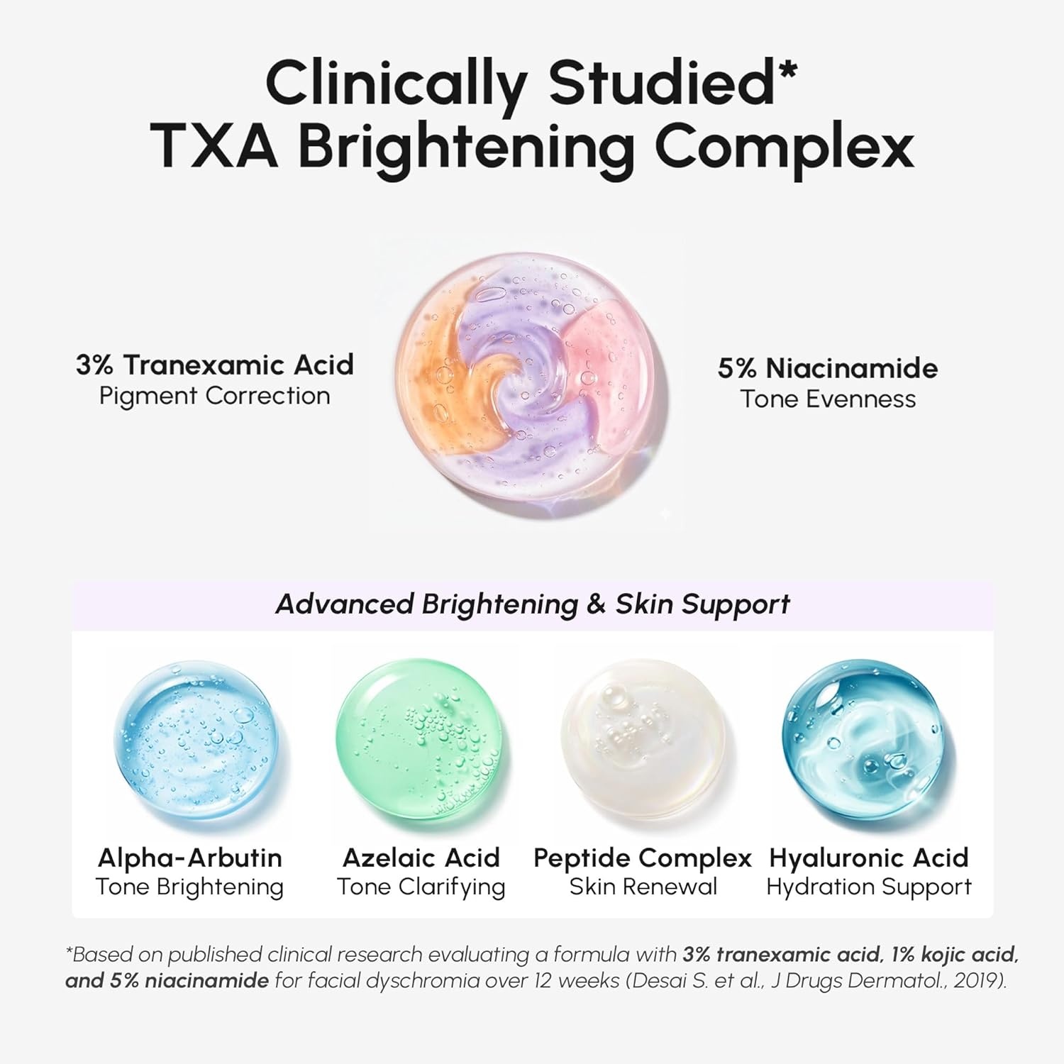 MAREE 10% Tranexamic Serum Cream – Alpha Arbutin Cream with Tranexamic Acid, Niacinamide – Dark Spot Corrector with Alfa Arbutin – Acido Tranexamico Crema para Manchas Oscuras en la Cara(Violet)