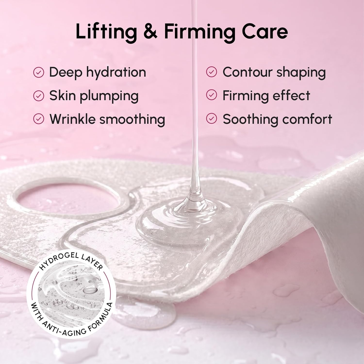 MAREE V Line Lifting Mask with PDRN Salmon DNA – Deep Collagen Face Mask for Women – Jawline Shaper Facial Masks with Retinol – Tightening & Firming Neck Lift Tape – Double Chin Strap for Face Lift(Burgundy)