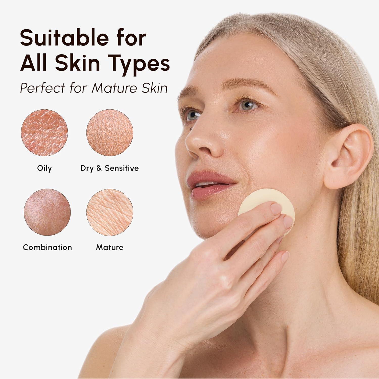MAREE Glycolic Acid Pads – Toner Pads for Face Cleansing – Exfoliating Pad with Tea Tree Oil, Salicylic Acid & Vitamins E, B3, B5 – Acne Clearing, Skin Pore Resurfacing & Radiance Device – 80 Count(Vitamin C Pads)