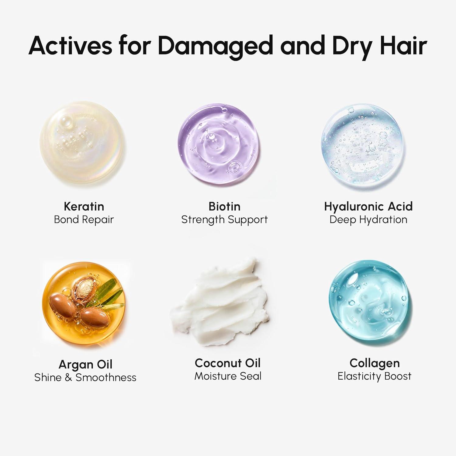 MAREE Curl Repair Hair Mask – Deep Conditioning Care for Damaged, Dry Curly Hair Products for Women & Men – Curl Moisturizer & Conditioner – Tratamiento Mascarilla para el Cabello Seco y Maltratado(Leave-In Hair Mask)