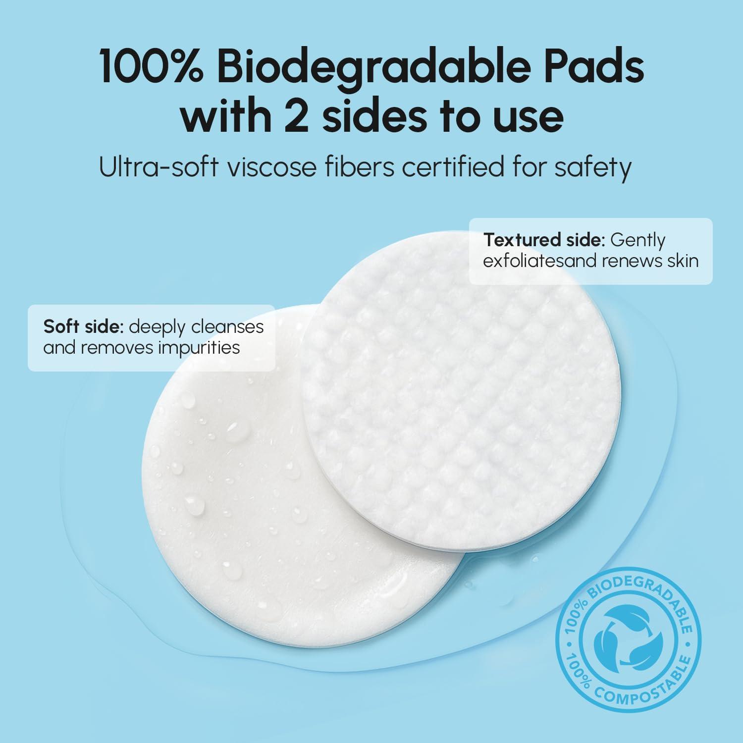 MAREE Glycolic Acid Pads – Toner Pads for Face Cleansing – Exfoliating Pad with Tea Tree Oil, Salicylic Acid & Vitamins E, B3, B5 – Acne Clearing, Skin Pore Resurfacing & Radiance Device – 50 Count(Glycolic Pads 2 Pack)
