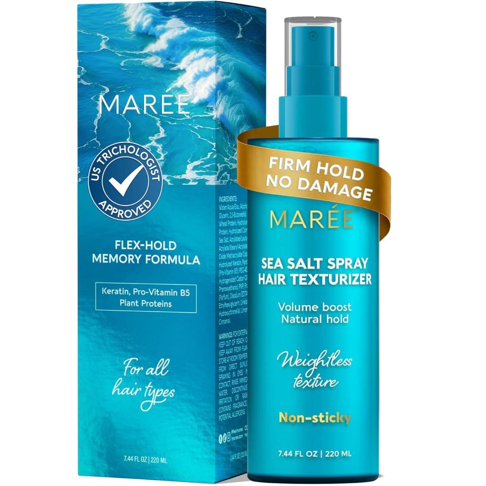 MAREE 10-in-1 Heat Protection Spray for Hair – Heat Protectant for Hair with Keratin, Collagen & Argan Oil – Frizz Control Hair Spray Women Care Product – Anti Frizz Protector de Calor para el Cabello(Texture Hair Spray)