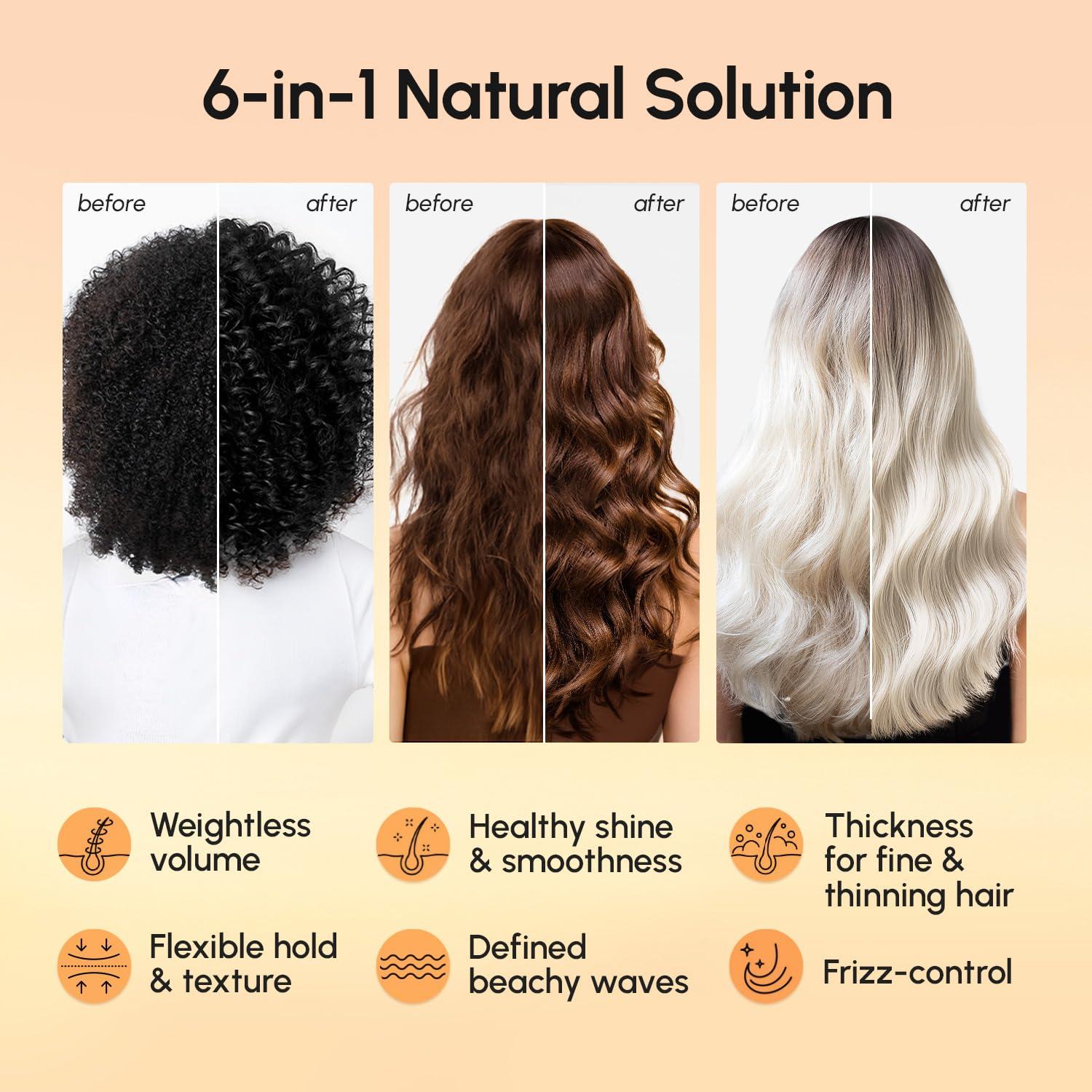 MAREE 10-in-1 Heat Protection Spray for Hair – Heat Protectant for Hair with Keratin, Collagen & Argan Oil – Frizz Control Hair Spray Women Care Product – Anti Frizz Protector de Calor para el Cabello(Texture Hair Spray)