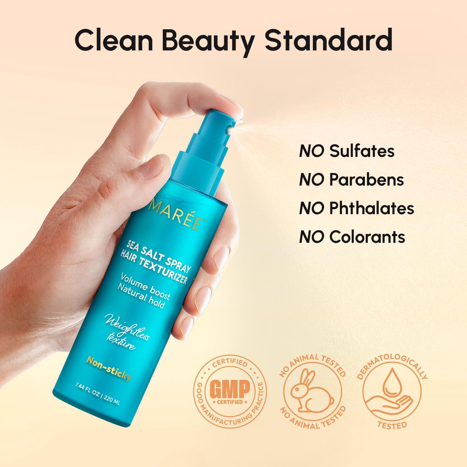 MAREE 10-in-1 Heat Protection Spray for Hair – Heat Protectant for Hair with Keratin, Collagen & Argan Oil – Frizz Control Hair Spray Women Care Product – Anti Frizz Protector de Calor para el Cabello(Texture Hair Spray)