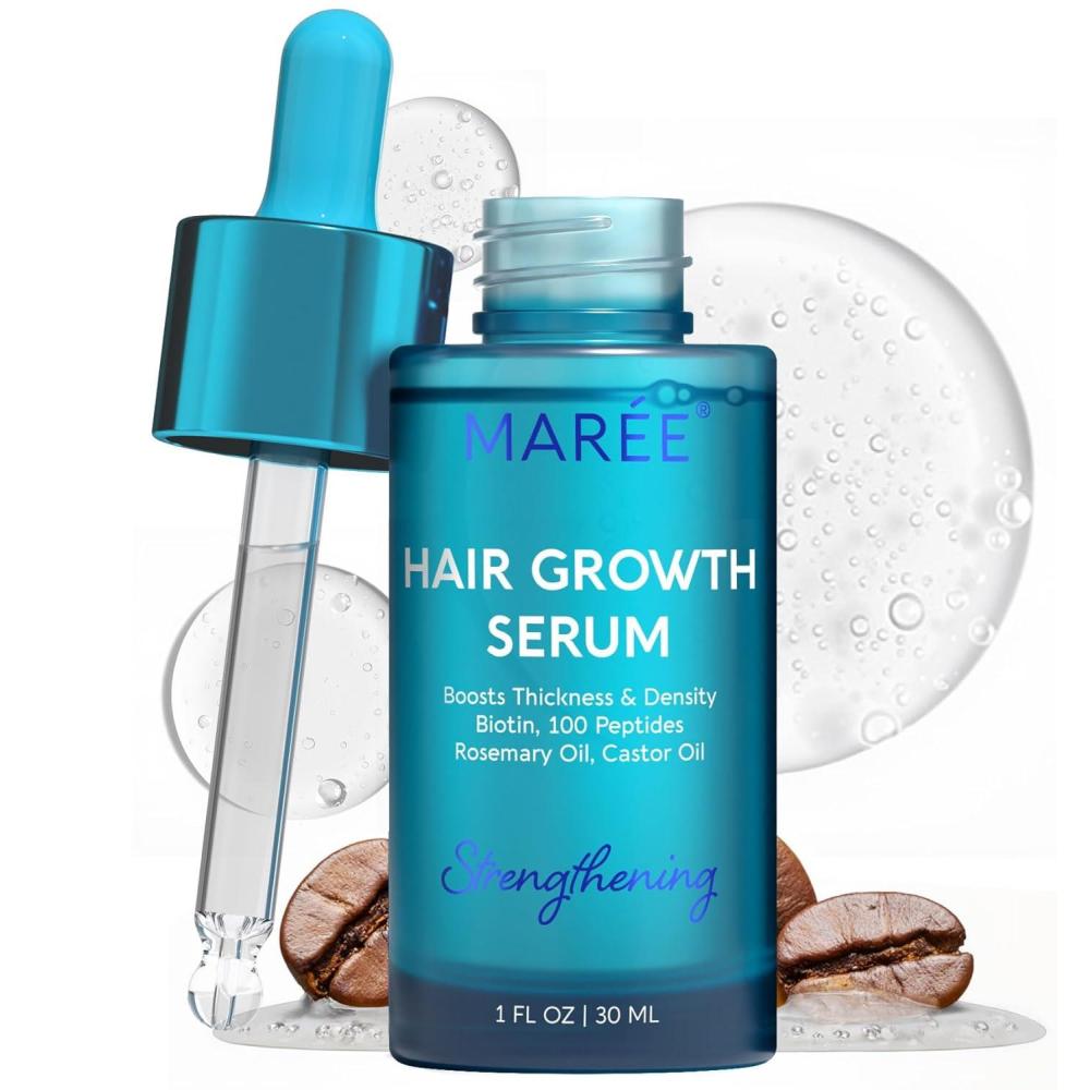 MAREE Hair Growth Spray – Caffeine, Batana, Castor & Rosemary Oil for Hair Growth – Products for Women & Men – Hair Oils for Hair Growth – Hair Thickening Spray for Roots – Hair Regrowth & Scalp Care(Hair Growth Serum)