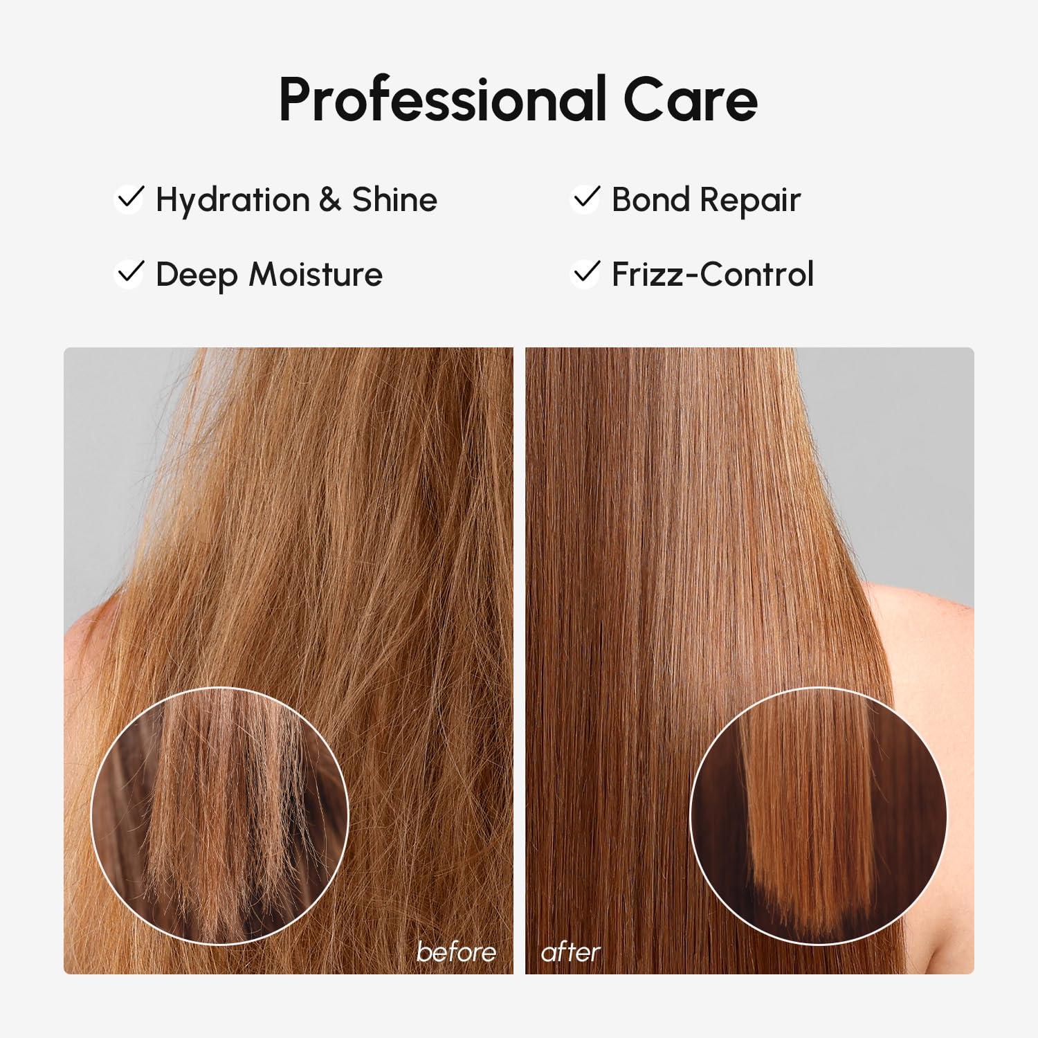 MAREE Deep Conditioning Leave-In Hair Mask for Damaged Hair – Keratin Hair Treatment with Biotin, Natural Oils & Vitamins – Leave-In Conditioner for Repair and Hydration – Mascarilla Para Cabello(White)