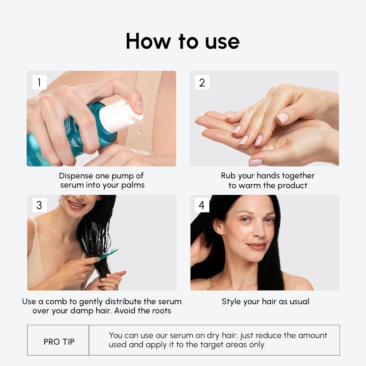 MAREE Hair Serum for Dry and Curly Hair Gloss – Hair Oil for Frizzy Hair with Argan Oil, Keratin & Biotin – Frizz Control Hair Care Products for Women – Aceite Para el Cabello – Keratin Hair Treatment(Original Hair Oil)