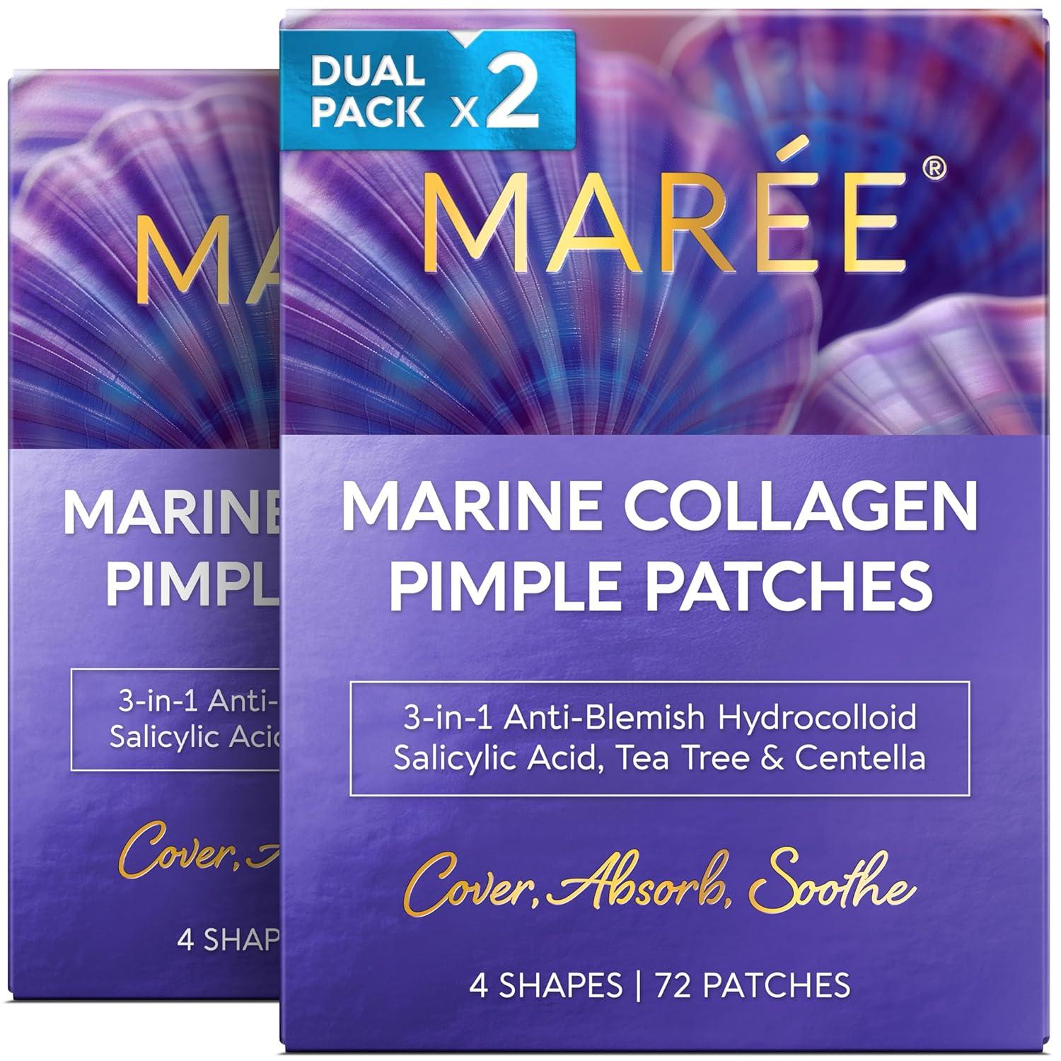 MAREE Invisible Pimple Patches – Clear Pimple Patches for Face – Hydrocolloid Acne Patches Anti Blemish – Zit Stickers for Face – Parches Para Acne – Pinple Zit Patches Pimple Stickers – 72 Dots(Holographic)