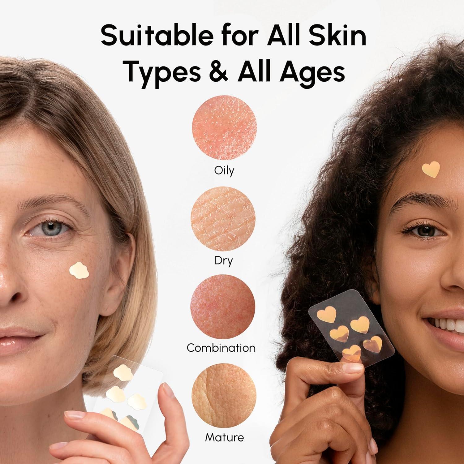 MAREE Invisible Pimple Patches – Clear Pimple Patches for Face – Hydrocolloid Acne Patches Anti Blemish – Zit Stickers for Face – Parches Para Acne – Pinple Zit Patches Pimple Stickers – 72 Dots(Holographic)
