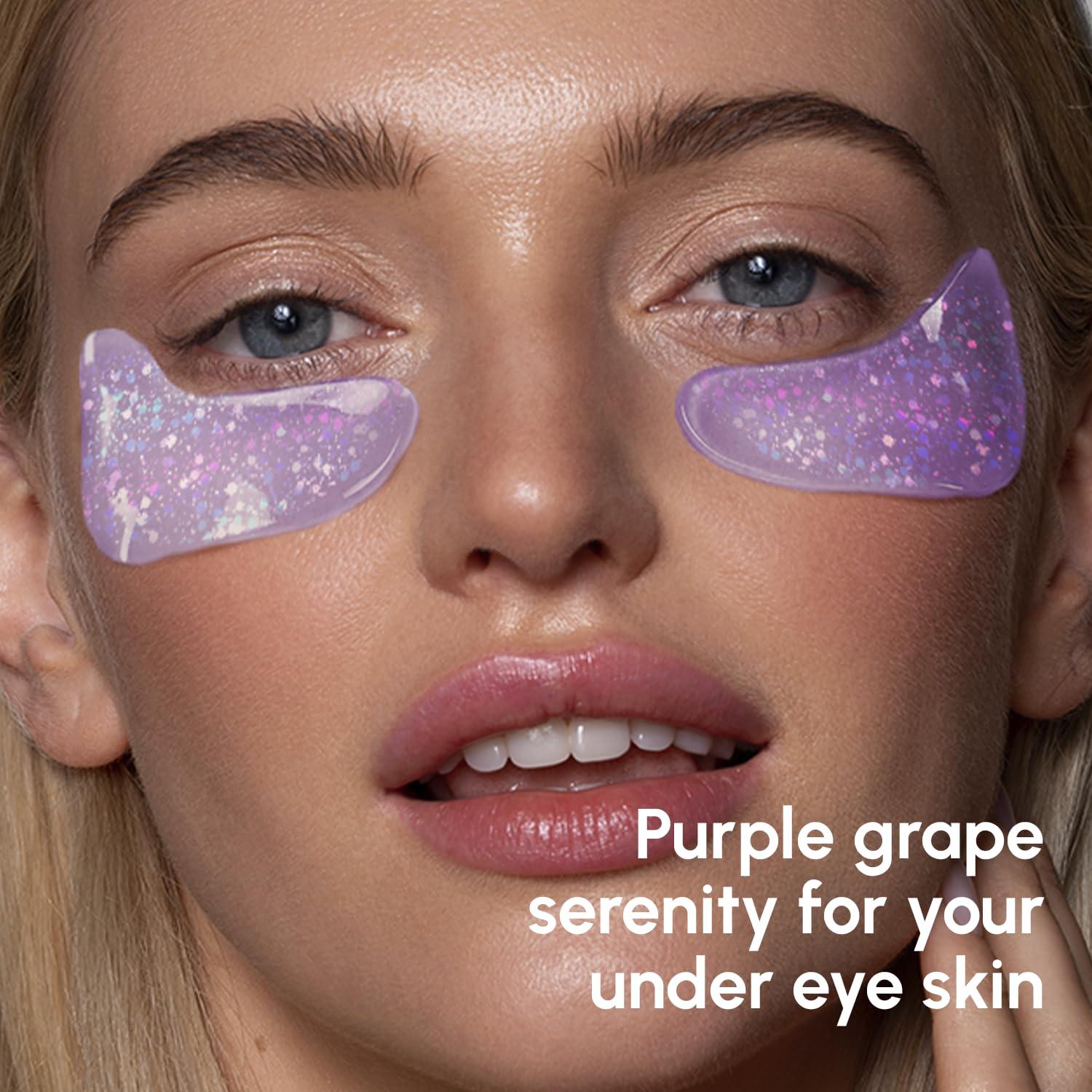 MAREE Eye Gels – Cooling Pads Under Eye Patches for Puffy Eyes and Dark Circles with Collagen & Hyaluronic Acid – Anti Wrinkles Under Eye Masks Skincare Treatment for Puffiness – Parches Para Ojeras(Violet)