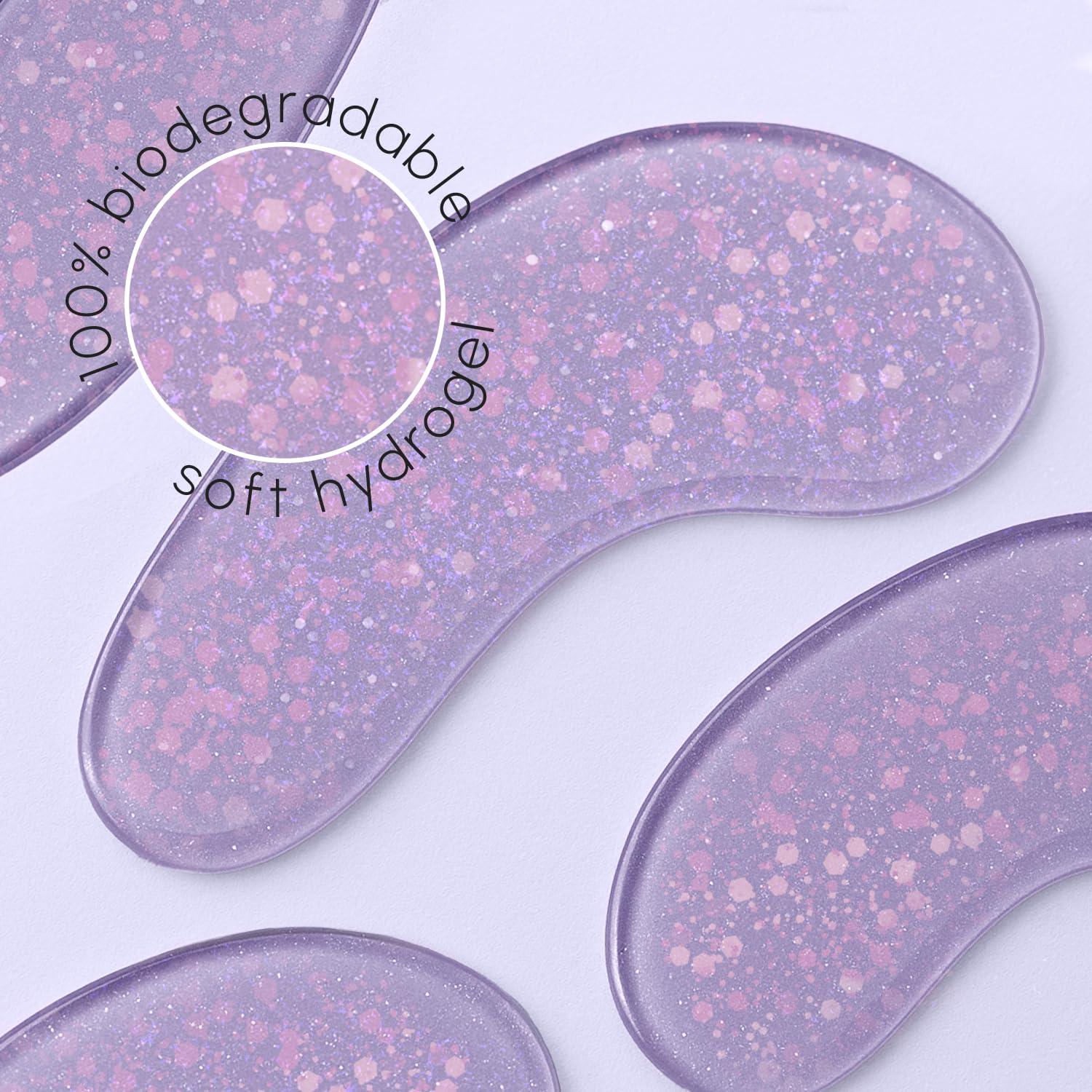 MAREE Eye Gels – Cooling Pads Under Eye Patches for Puffy Eyes and Dark Circles with Collagen & Hyaluronic Acid – Anti Wrinkles Under Eye Masks Skincare Treatment for Puffiness – Parches Para Ojeras(Violet)