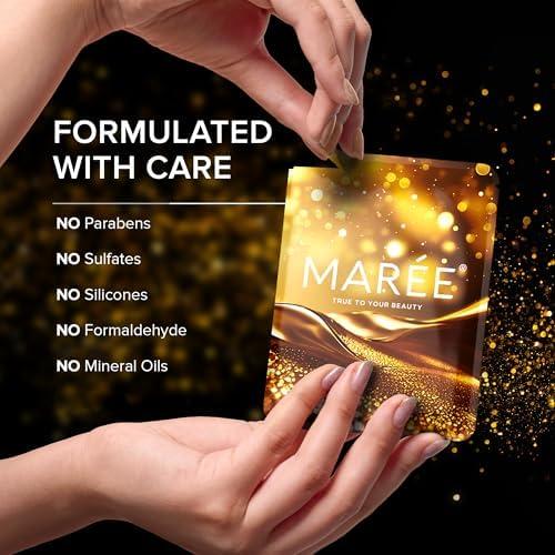 MAREE Eye Gels – Cooling Pads Under Eye Patches for Puffy Eyes and Dark Circles with Collagen & Hyaluronic Acid – Anti Wrinkles Under Eye Masks Skincare Treatment for Puffiness – Parches Para Ojeras(Gold)