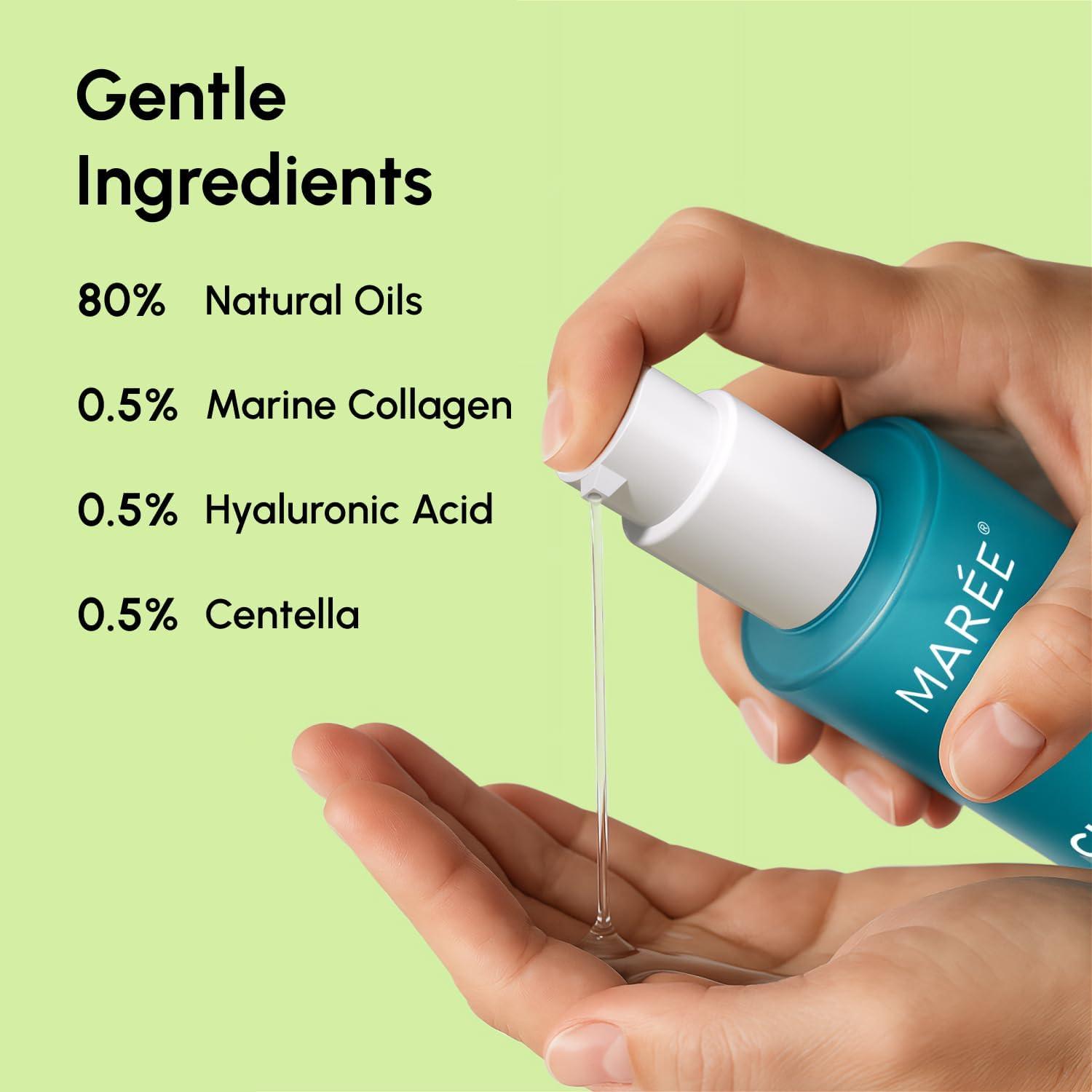 MAREE Deep Cleansing Oil for Face – Makeup Remover Oil Cleanser for Face Skincare – Centella Cleansing Oils Non-Comedogenic – Makeup Blackhead Remover – Pore Cleaner Facial Wash for Sensitive Skin(Original)