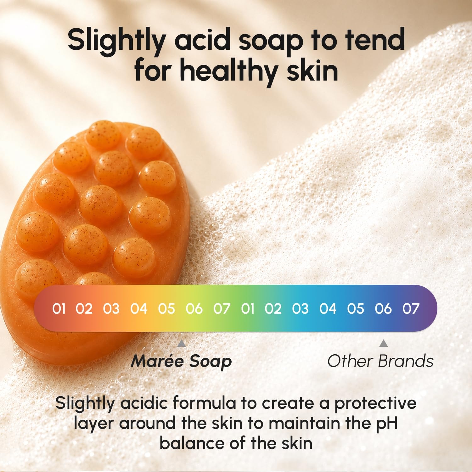 MAREE Kojic Acid Soap & Scrub – Brightening Kojic Acid and Turmeric Soap for Dark Spot and Hyperpigmentation – Dark Spot Remover for Face & Body Wash – Acido Kojico Cream Bar Soaps