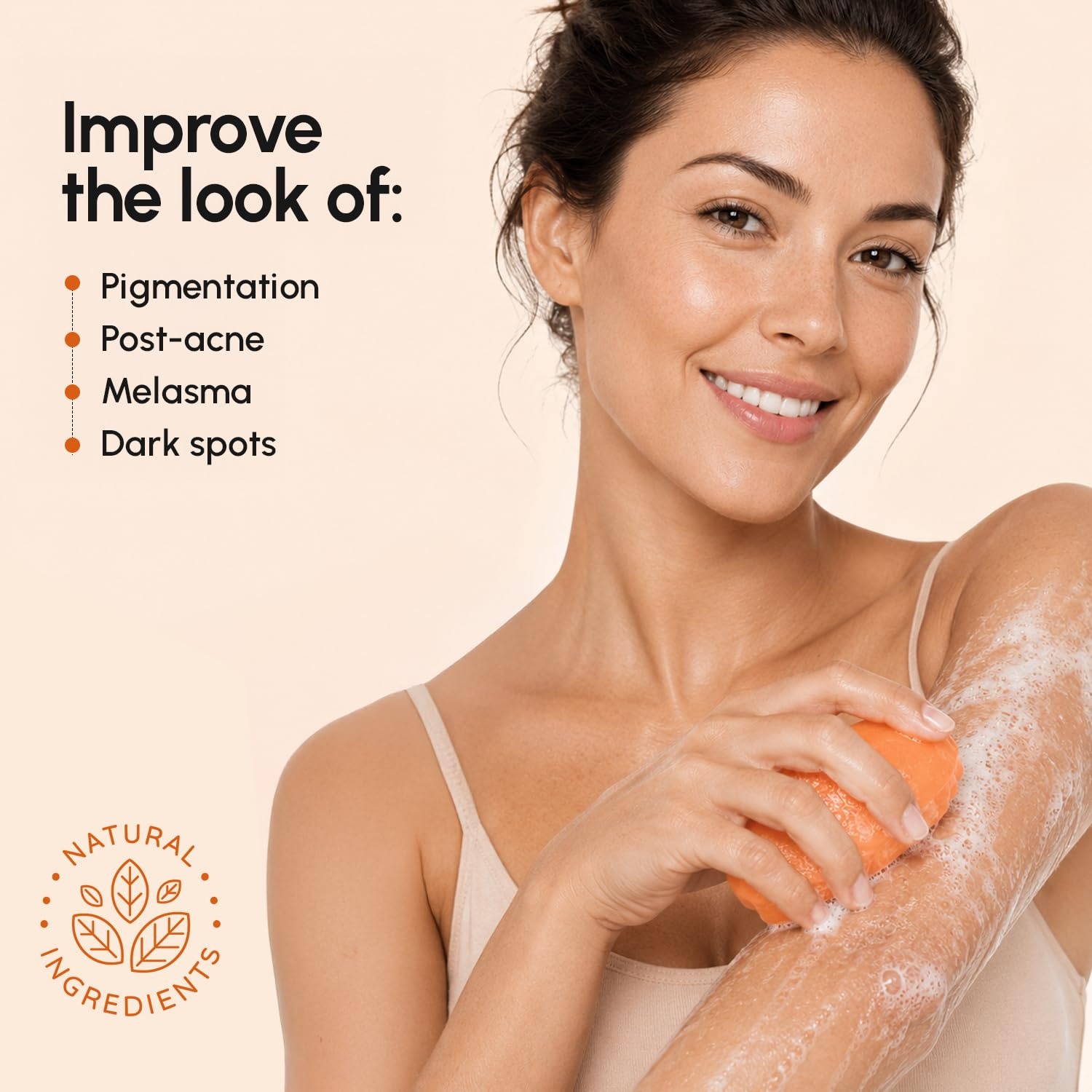 MAREE Kojic Acid Soap & Scrub – Brightening Kojic Acid and Turmeric Soap for Dark Spot and Hyperpigmentation – Dark Spot Remover for Face & Body Wash – Acido Kojico Cream Bar Soaps