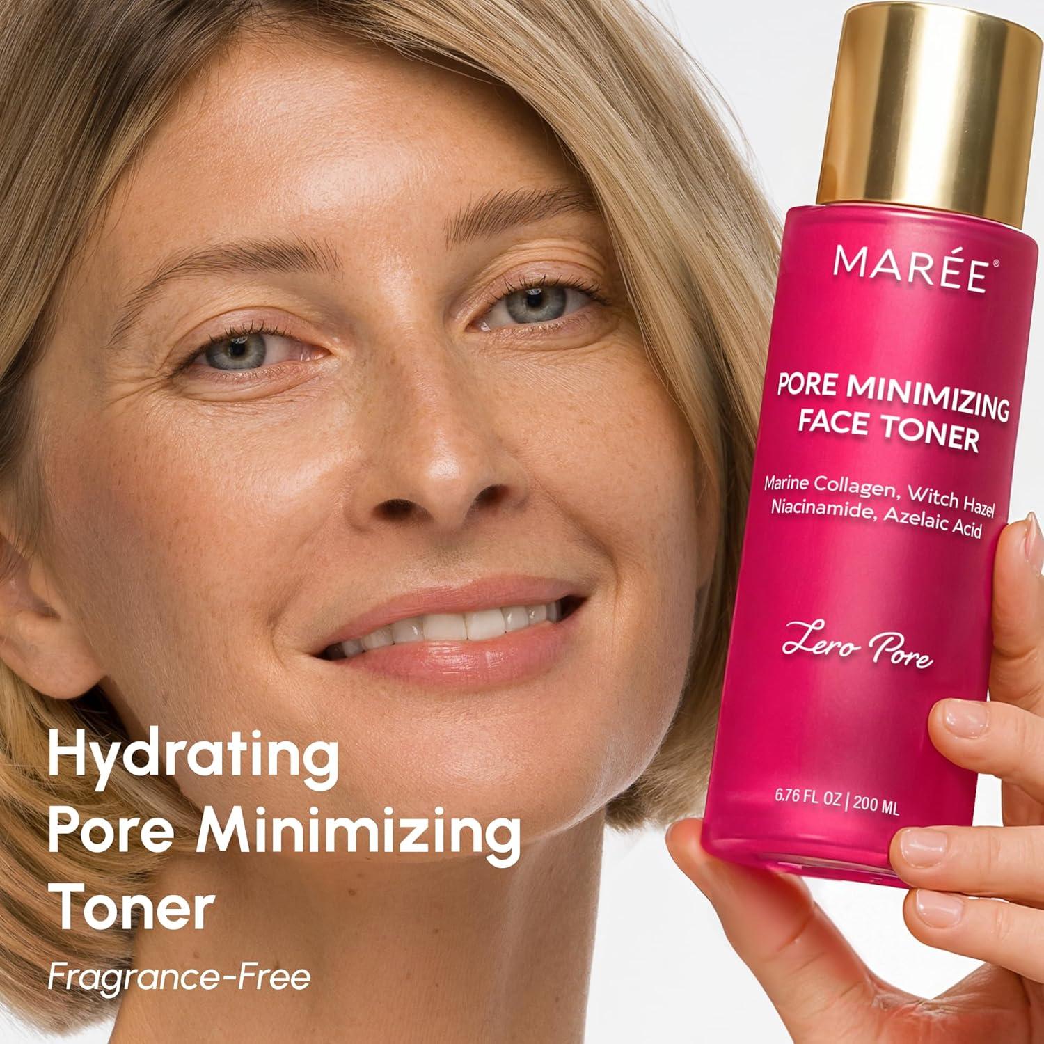 MAREE Exfoliating Toner with Salicylic Acid – AHA BHA Face Exfoliant & Pore Cleaner – BHA Liquid Exfoliant for Sebum & Dead Skin Care Remover – Face Exfoliator – Acido Salicilico Exfoliante Facial(Pore Minimizing)