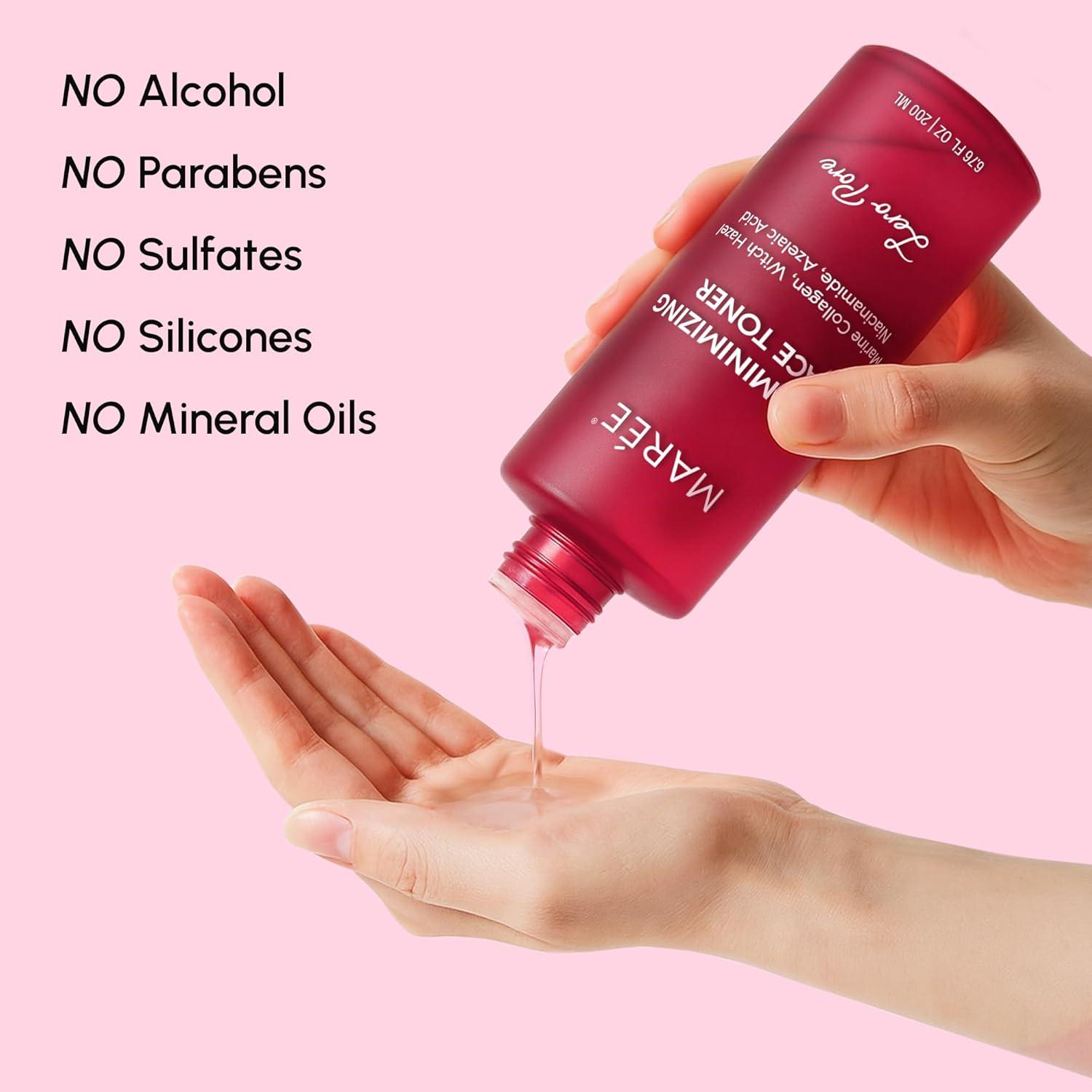 MAREE Exfoliating Toner with Salicylic Acid – AHA BHA Face Exfoliant & Pore Cleaner – BHA Liquid Exfoliant for Sebum & Dead Skin Care Remover – Face Exfoliator – Acido Salicilico Exfoliante Facial(Pore Minimizing)
