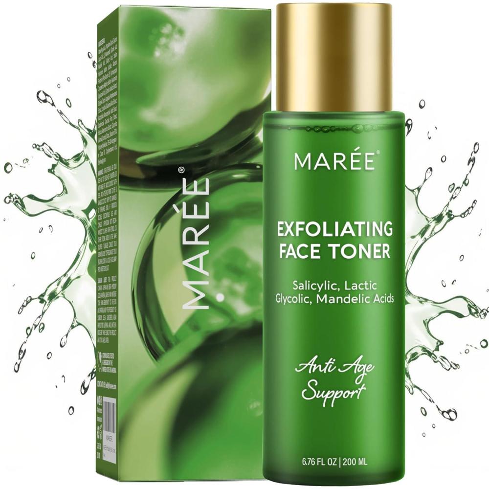 MAREE Exfoliating Toner with Salicylic Acid – AHA BHA Face Exfoliant & Pore Cleaner – BHA Liquid Exfoliant for Sebum & Dead Skin Care Remover – Face Exfoliator – Acido Salicilico Exfoliante Facial(Exfoliating)