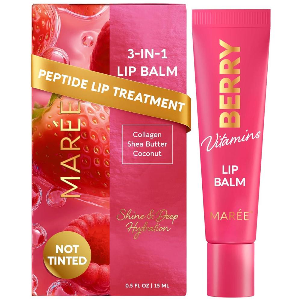 MAREE Lip Mask Overnight – Lip Moisturizer For Very Dry Lips – Hydrating Lip Butter Balm with Hyaluronic Acid & Collagen – Overnight Lip Treatment – Lip Sleeping Mask Repair – Hidratante de Labios(Lip Balm)