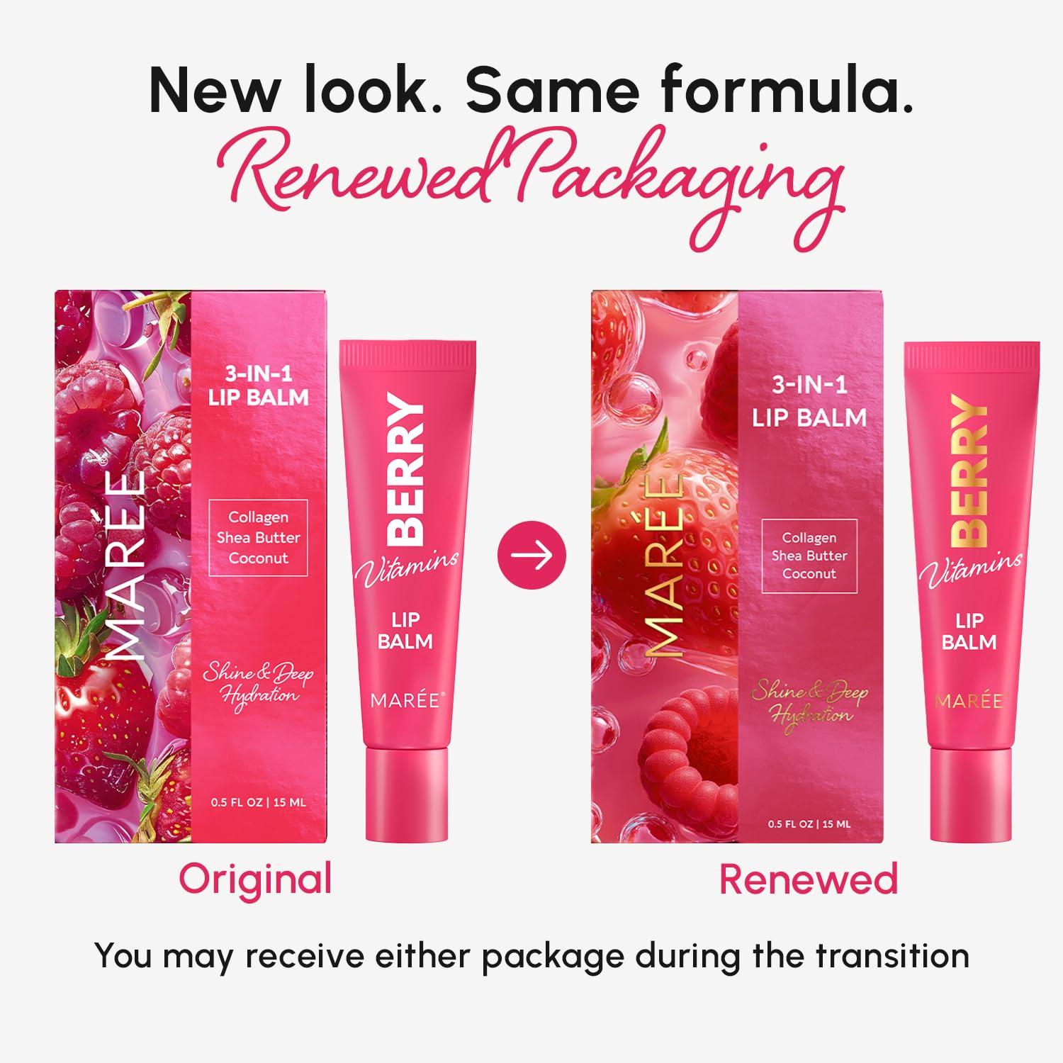 MAREE Lip Mask Overnight – Lip Moisturizer For Very Dry Lips – Hydrating Lip Butter Balm with Hyaluronic Acid & Collagen – Overnight Lip Treatment – Lip Sleeping Mask Repair – Hidratante de Labios(Lip Balm)