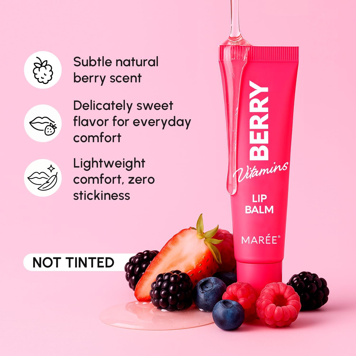 MAREE Lip Mask Overnight – Lip Moisturizer For Very Dry Lips – Hydrating Lip Butter Balm with Hyaluronic Acid & Collagen – Overnight Lip Treatment – Lip Sleeping Mask Repair – Hidratante de Labios(Lip Balm)