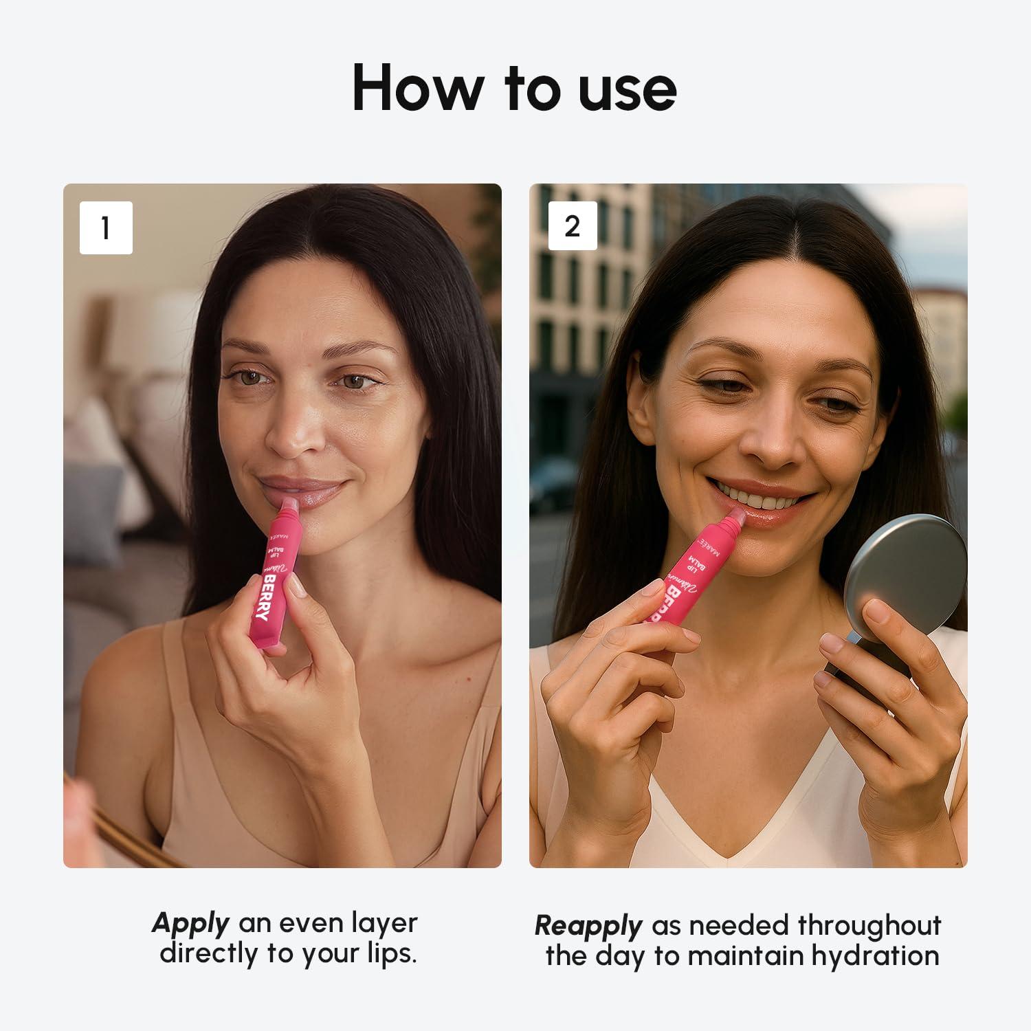 MAREE Lip Mask Overnight – Lip Moisturizer For Very Dry Lips – Hydrating Lip Butter Balm with Hyaluronic Acid & Collagen – Overnight Lip Treatment – Lip Sleeping Mask Repair – Hidratante de Labios(Lip Balm)