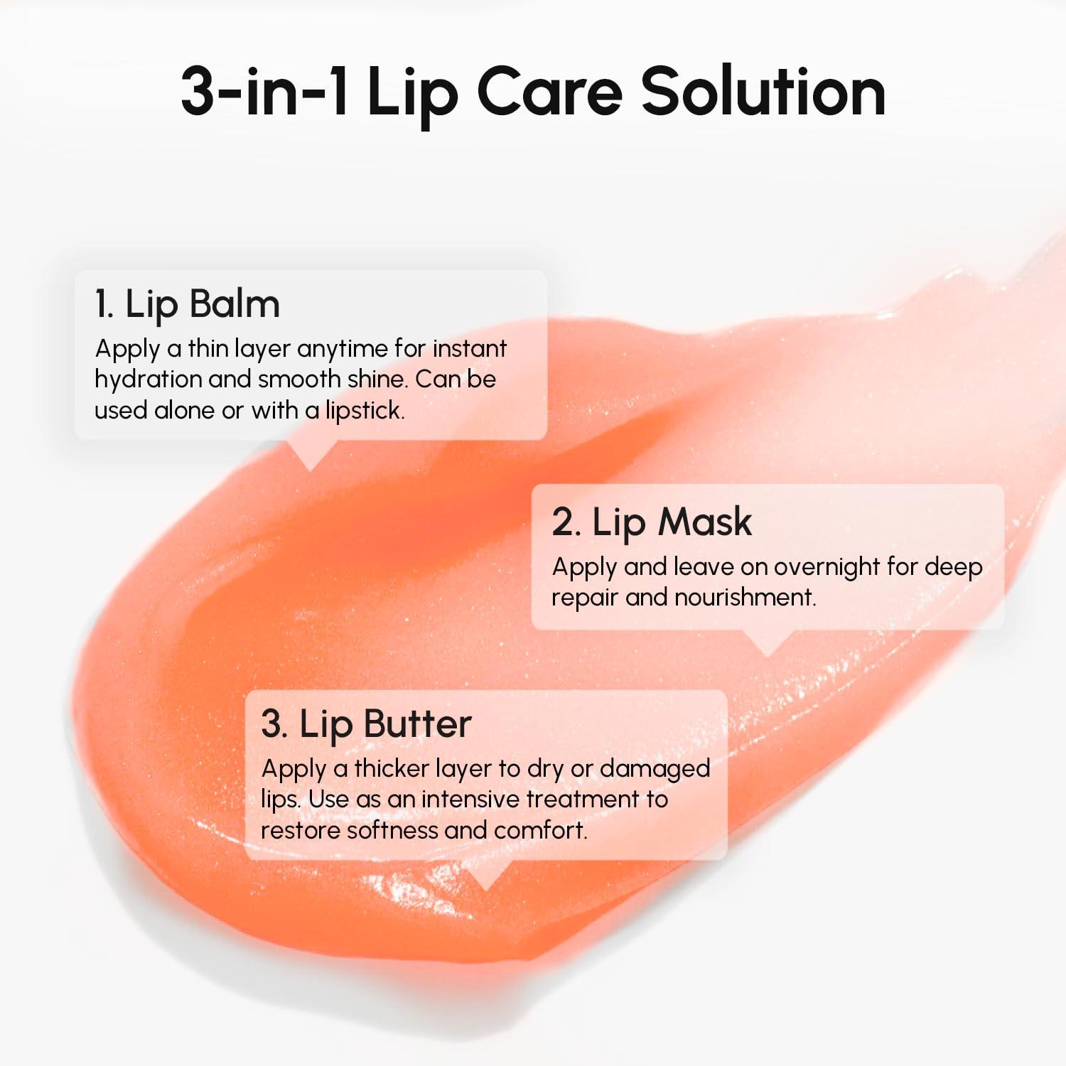 MAREE Lip Mask Overnight – Lip Moisturizer For Very Dry Lips – Hydrating Lip Butter Balm with Hyaluronic Acid & Collagen – Overnight Lip Treatment – Lip Sleeping Mask Repair – Hidratante de Labios(Lip Mask 2 Pack)