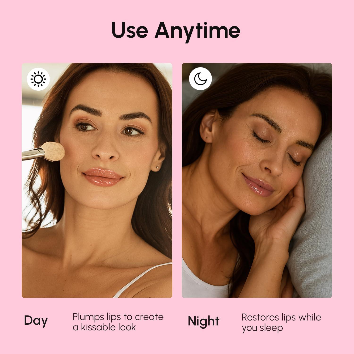 MAREE Lip Mask Overnight – Lip Moisturizer For Very Dry Lips – Hydrating Lip Butter Balm with Hyaluronic Acid & Collagen – Overnight Lip Treatment – Lip Sleeping Mask Repair – Hidratante de Labios(Lip Mask 2 Pack)